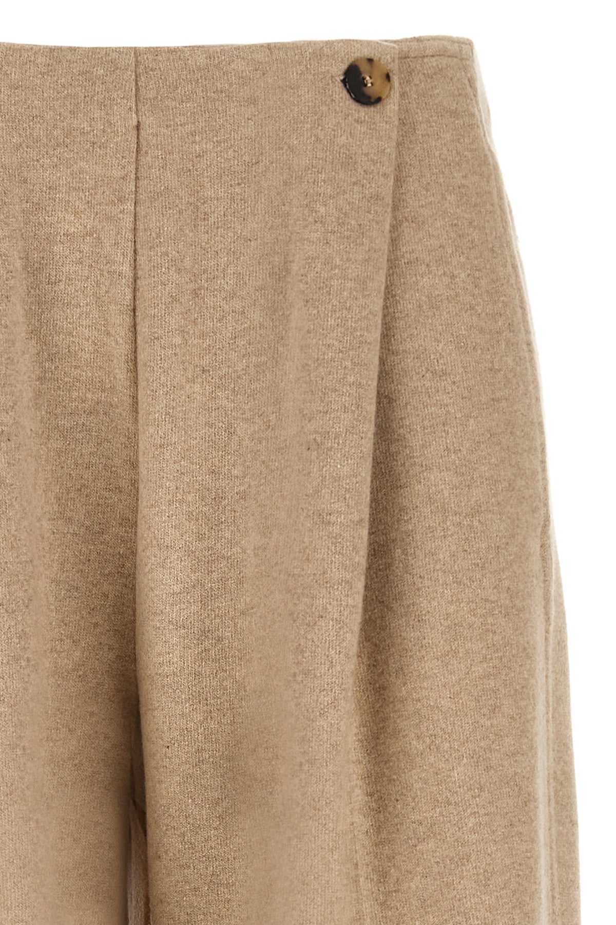 Max Mara Beige Cashmere Casual Women's Pants