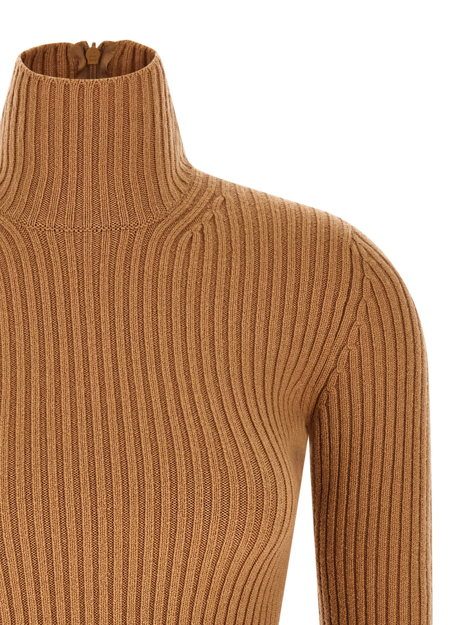 Max Mara Beige Wool Women's Cardigan