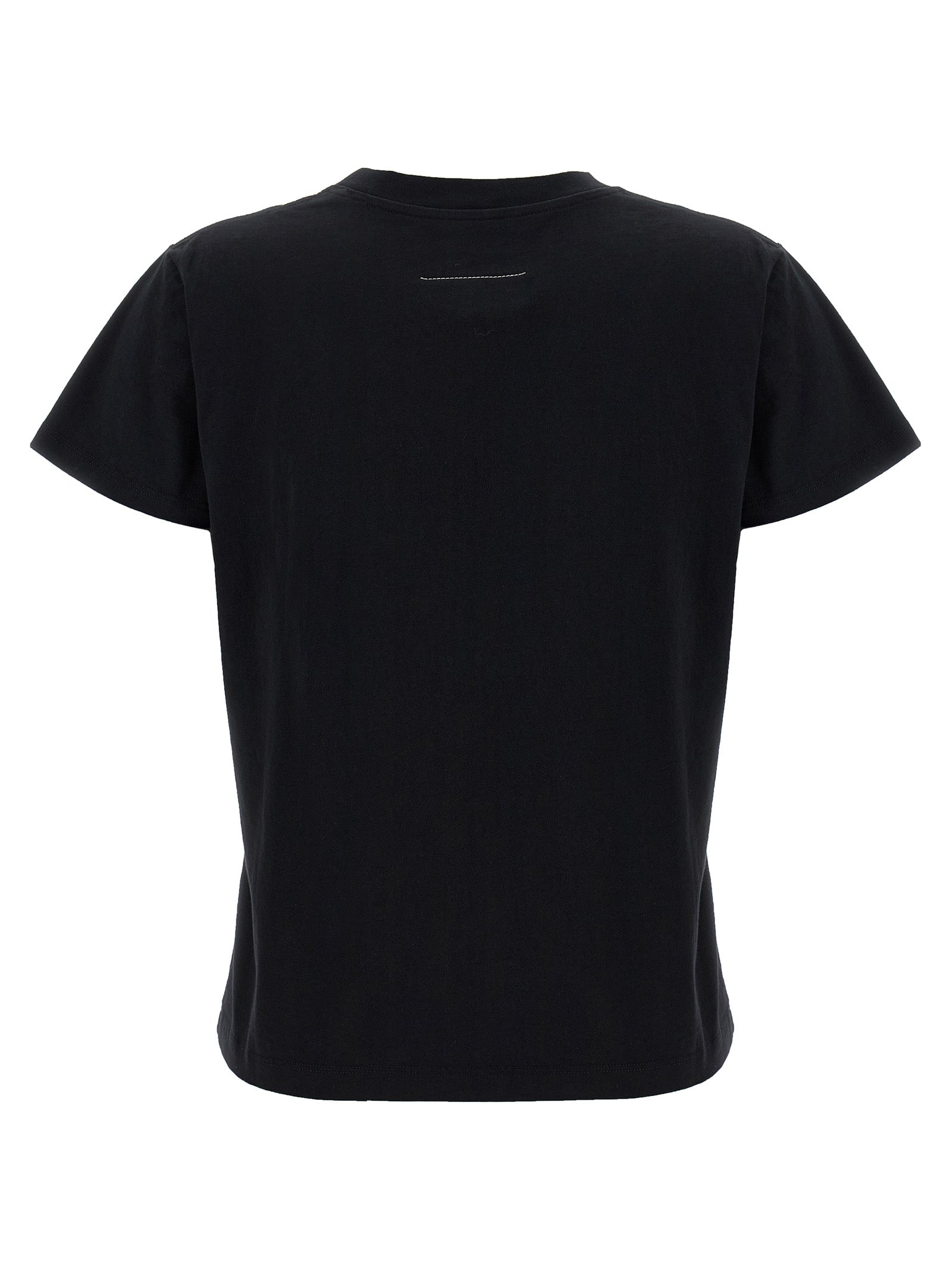 MM6 Maison Margiela Black Cotton Women's T-Shirt