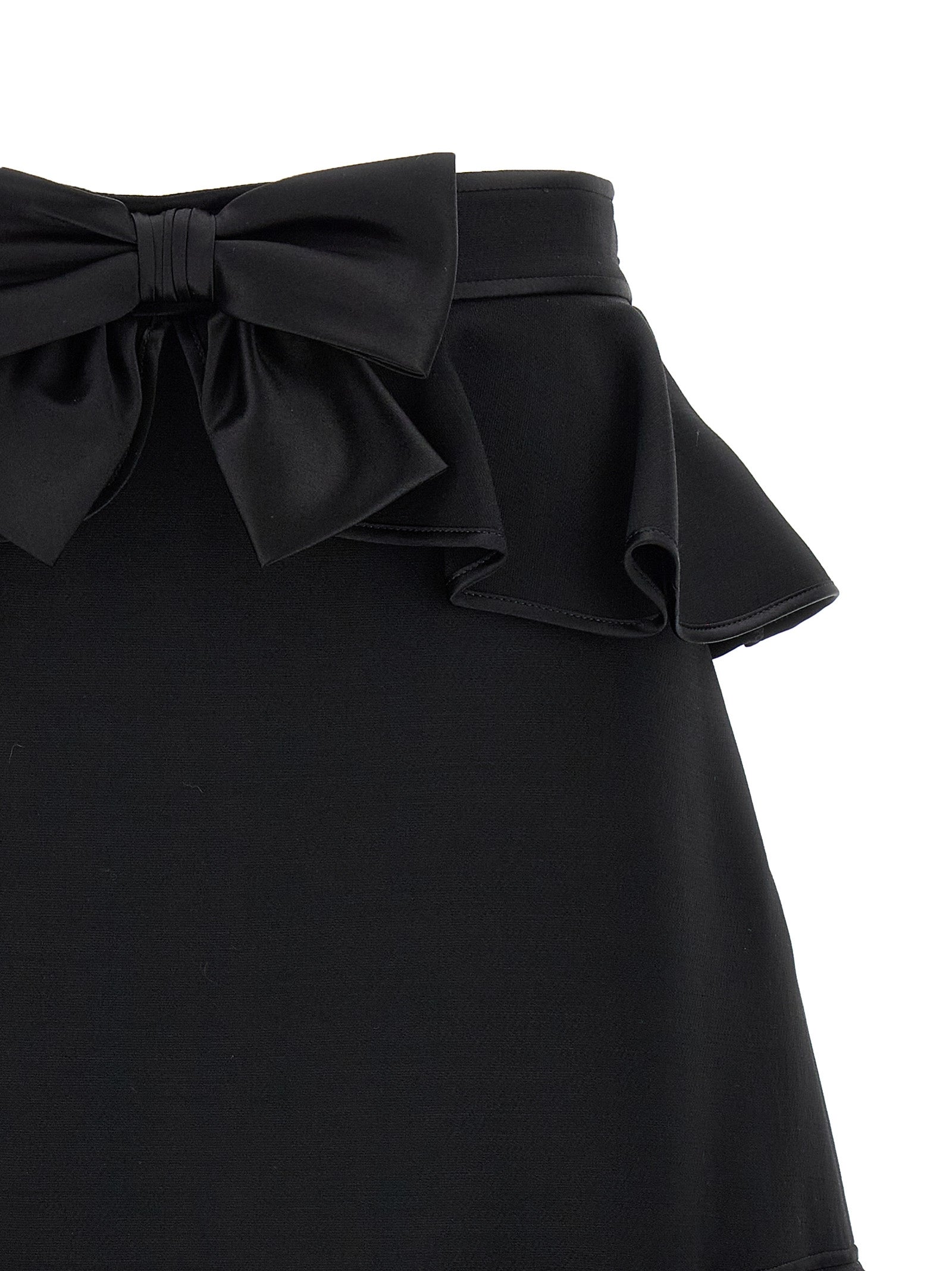Valentino Garavani Black Virgin Wool Long Women's Skirt