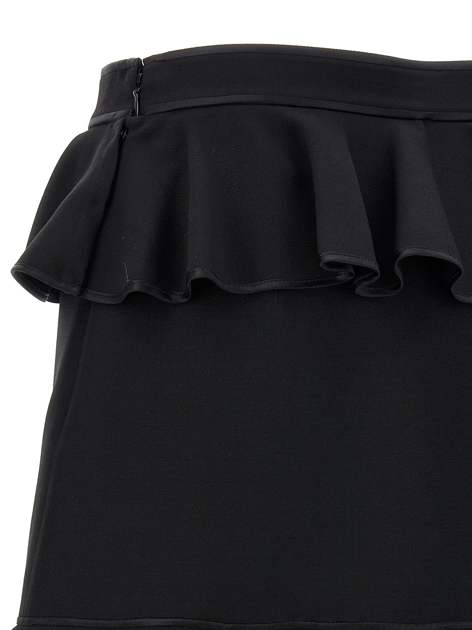 Valentino Garavani Black Virgin Wool Long Women's Skirt