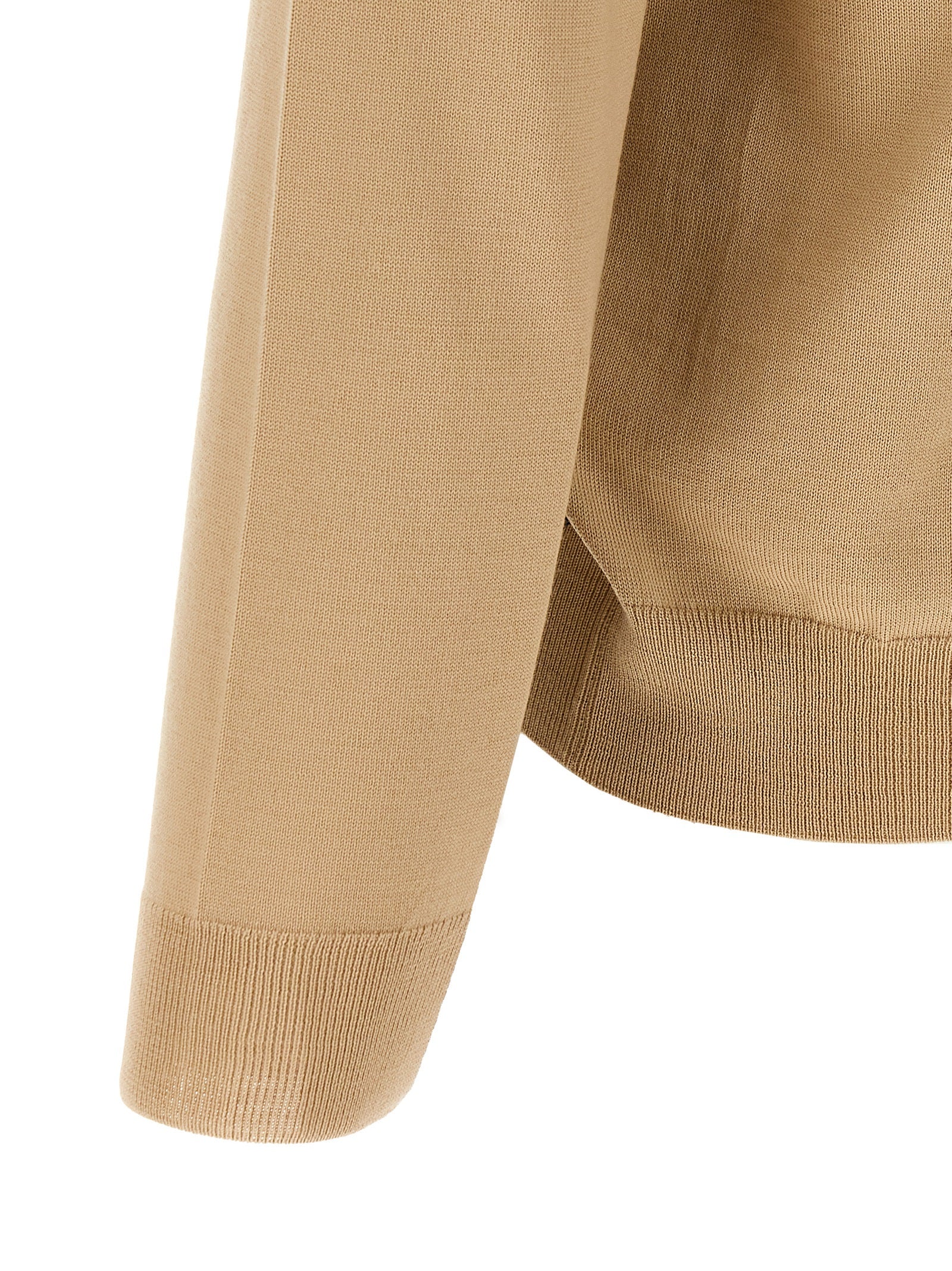 Hugo Boss Beige Virgin Wool Men's Cardigan