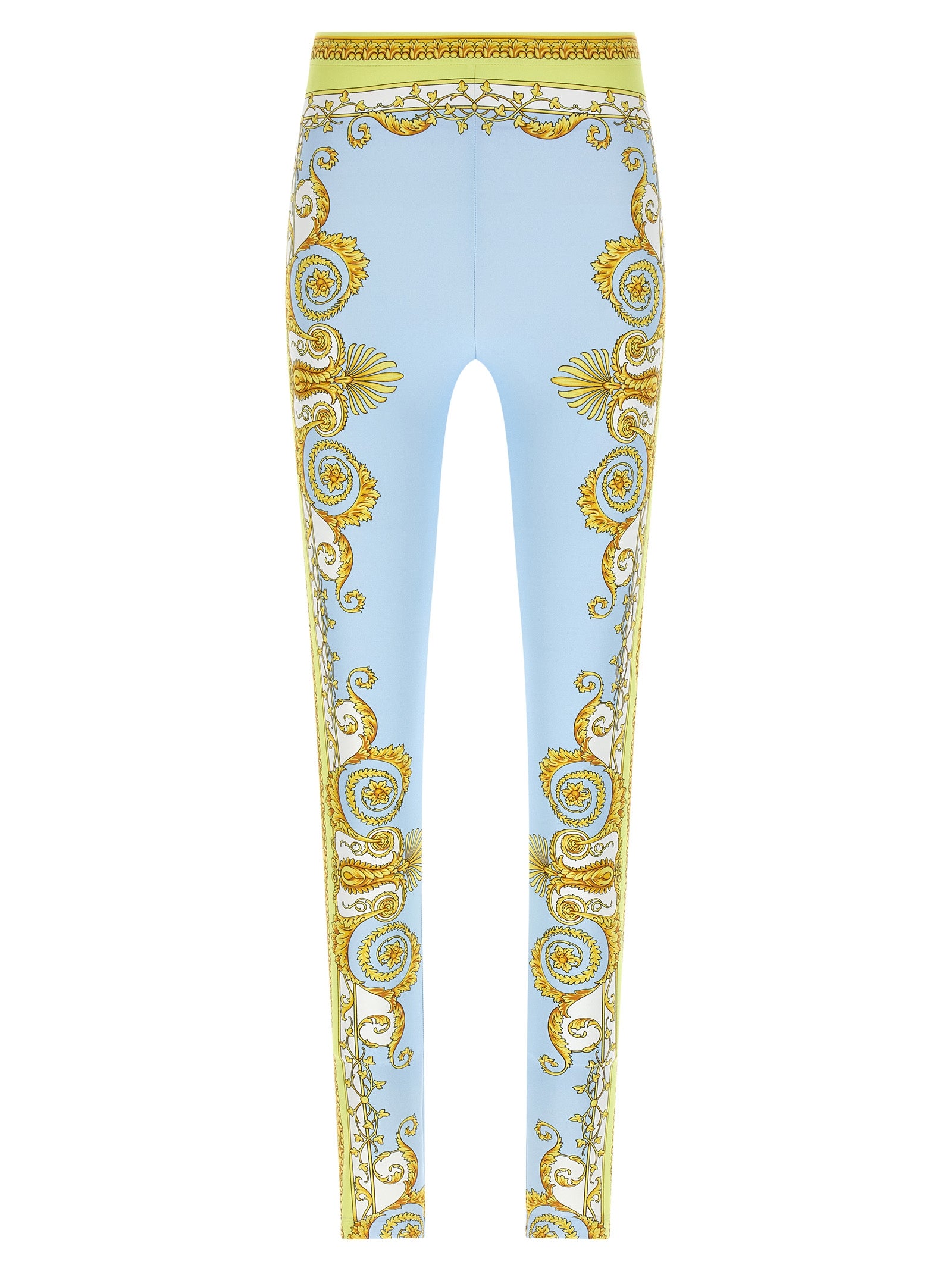 Versace Blue Nylon Women's Leggings