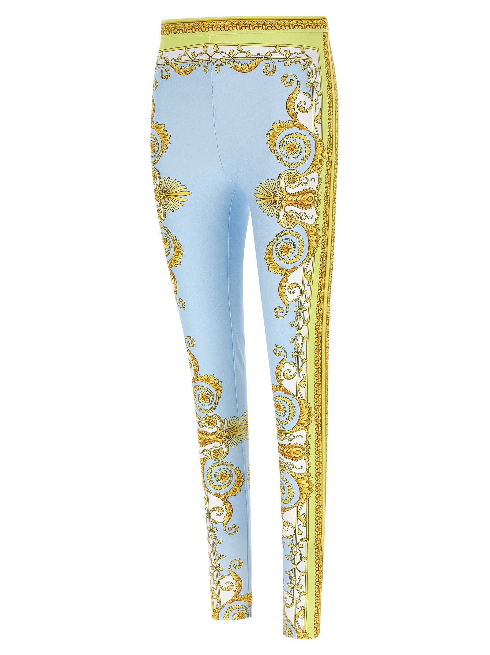 Versace Blue Nylon Women's Leggings