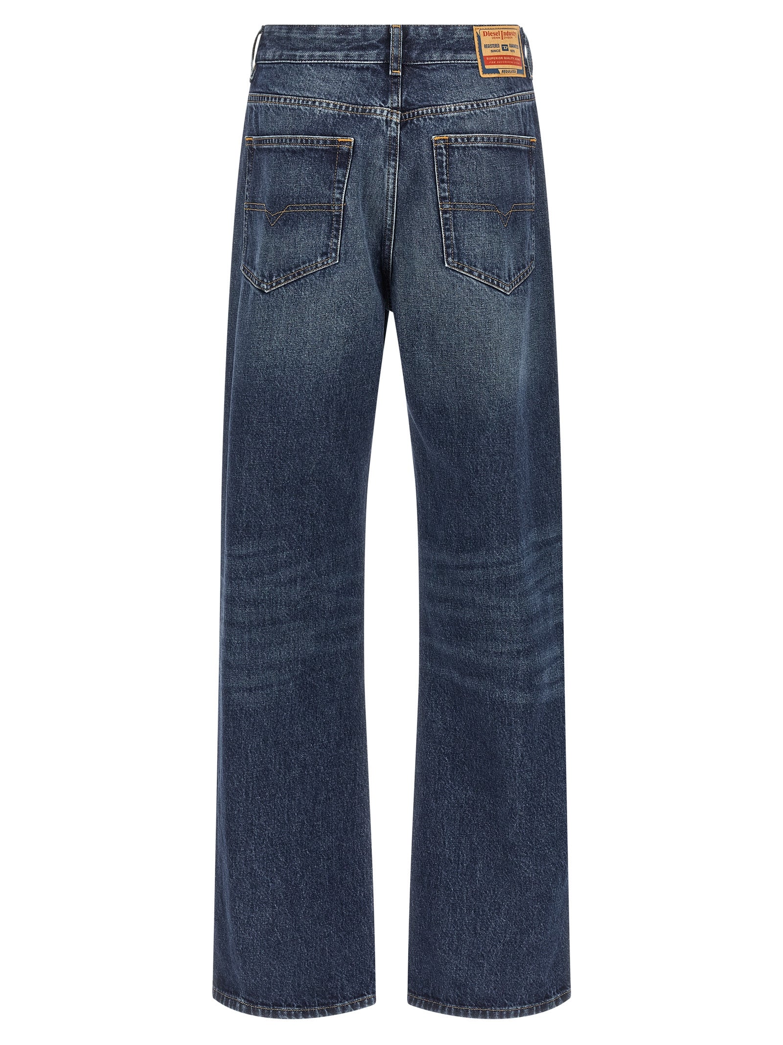 Diesel Blue Cotton Straight-Leg Women's Jeans