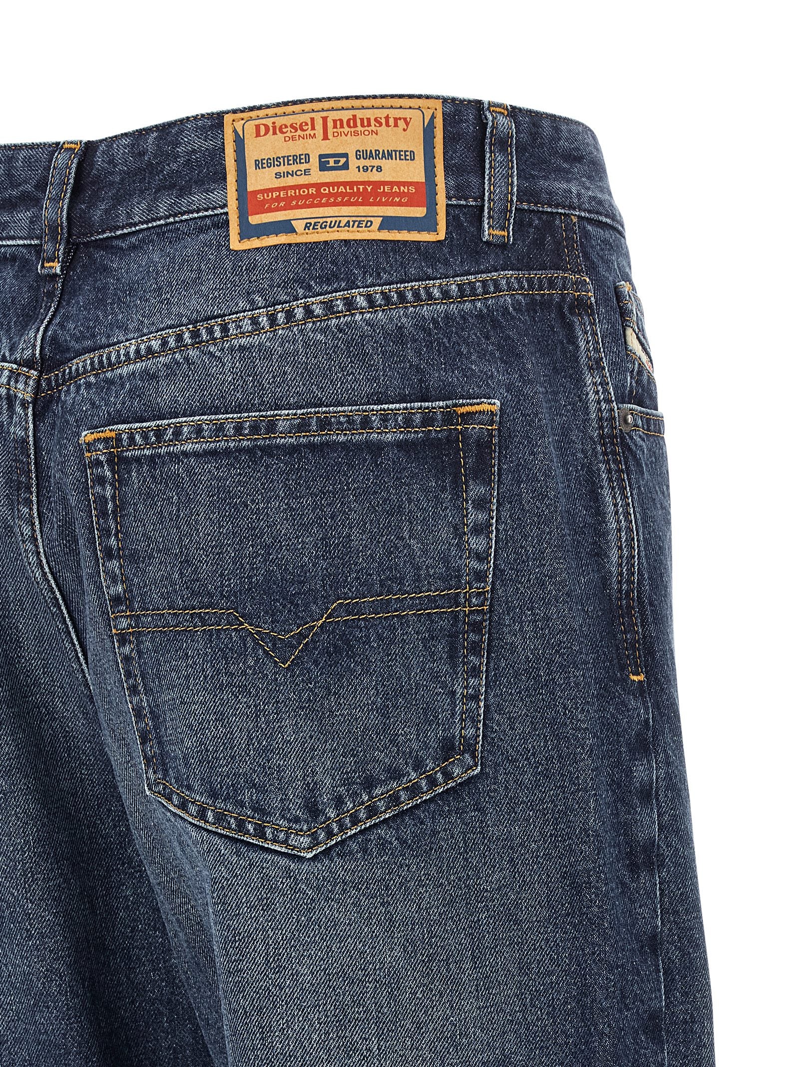 Diesel Blue Cotton Straight-Leg Women's Jeans