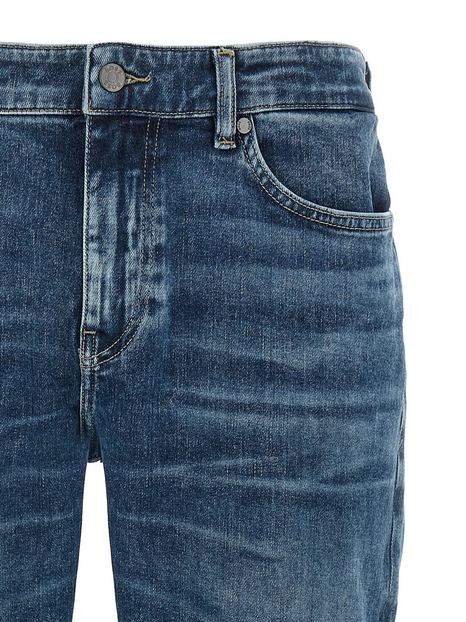 Hugo Boss Blue Cotton Skinny Men's Jeans