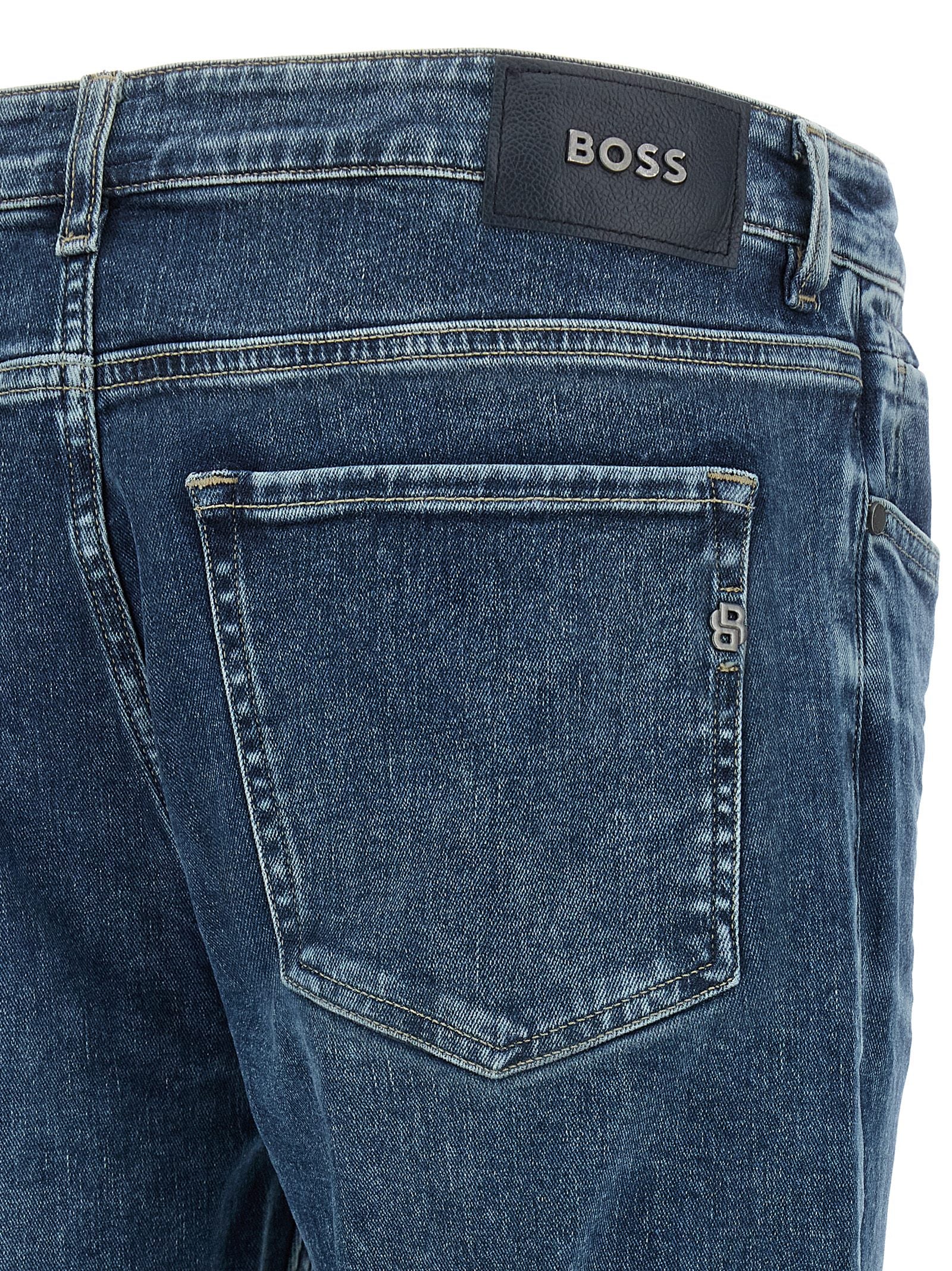 Hugo Boss Blue Cotton Skinny Men's Jeans