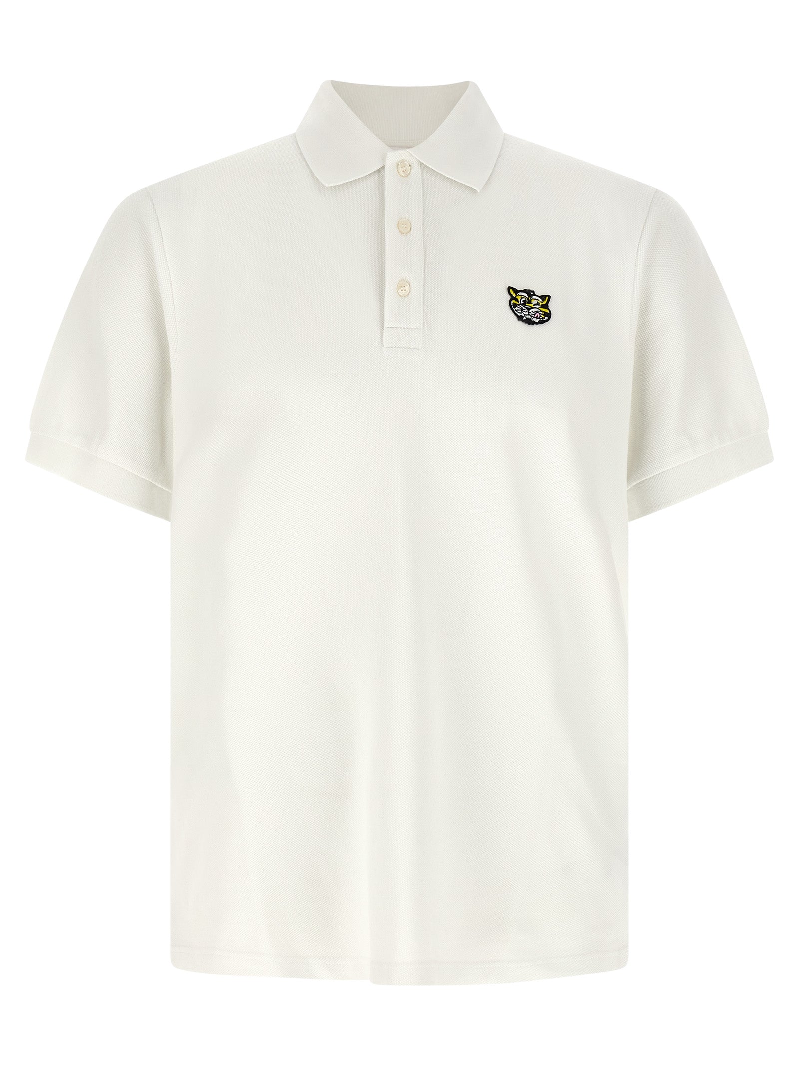 Kenzo White Cotton Polo Men's Shirt