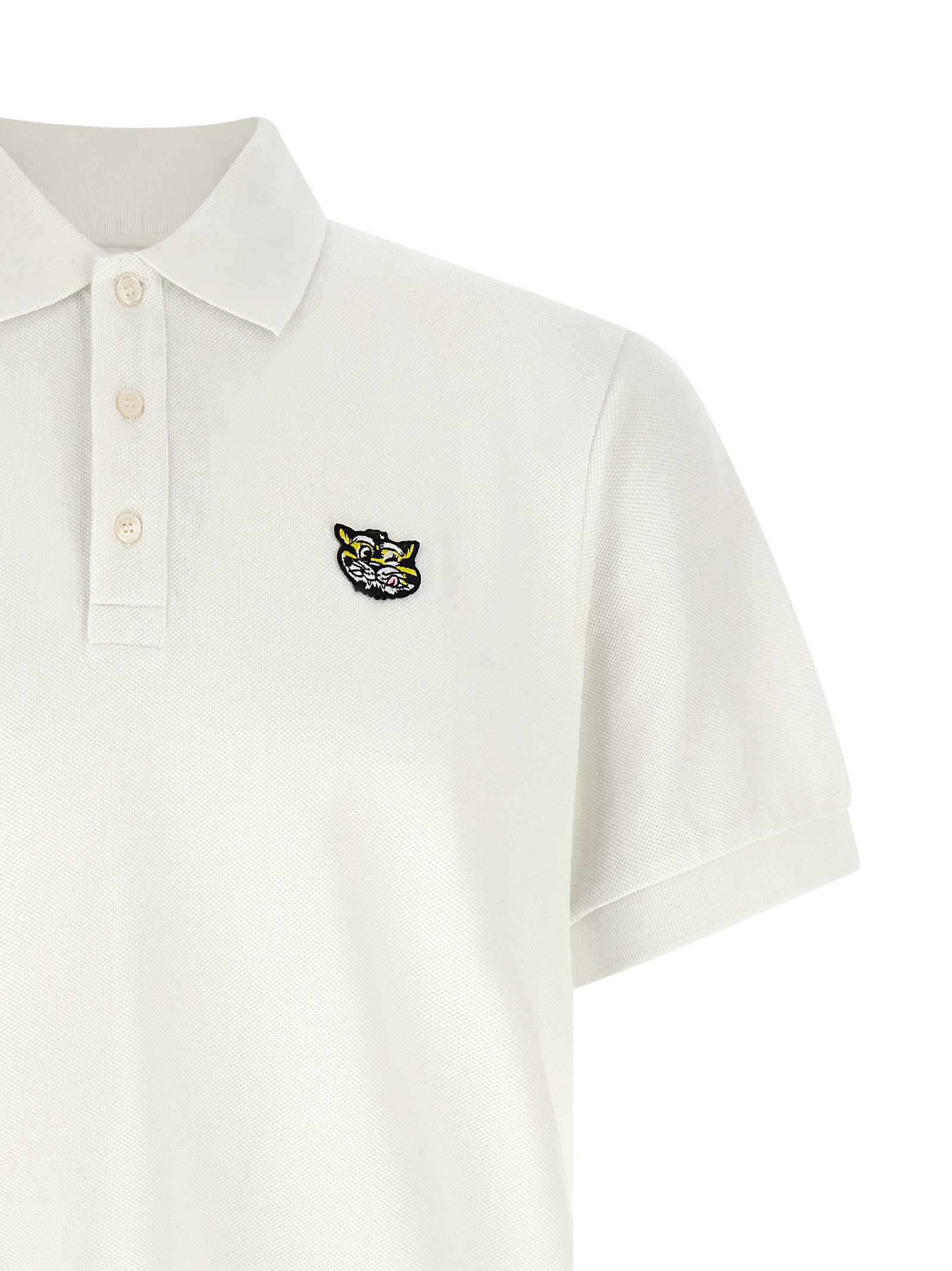 Kenzo White Cotton Polo Men's Shirt