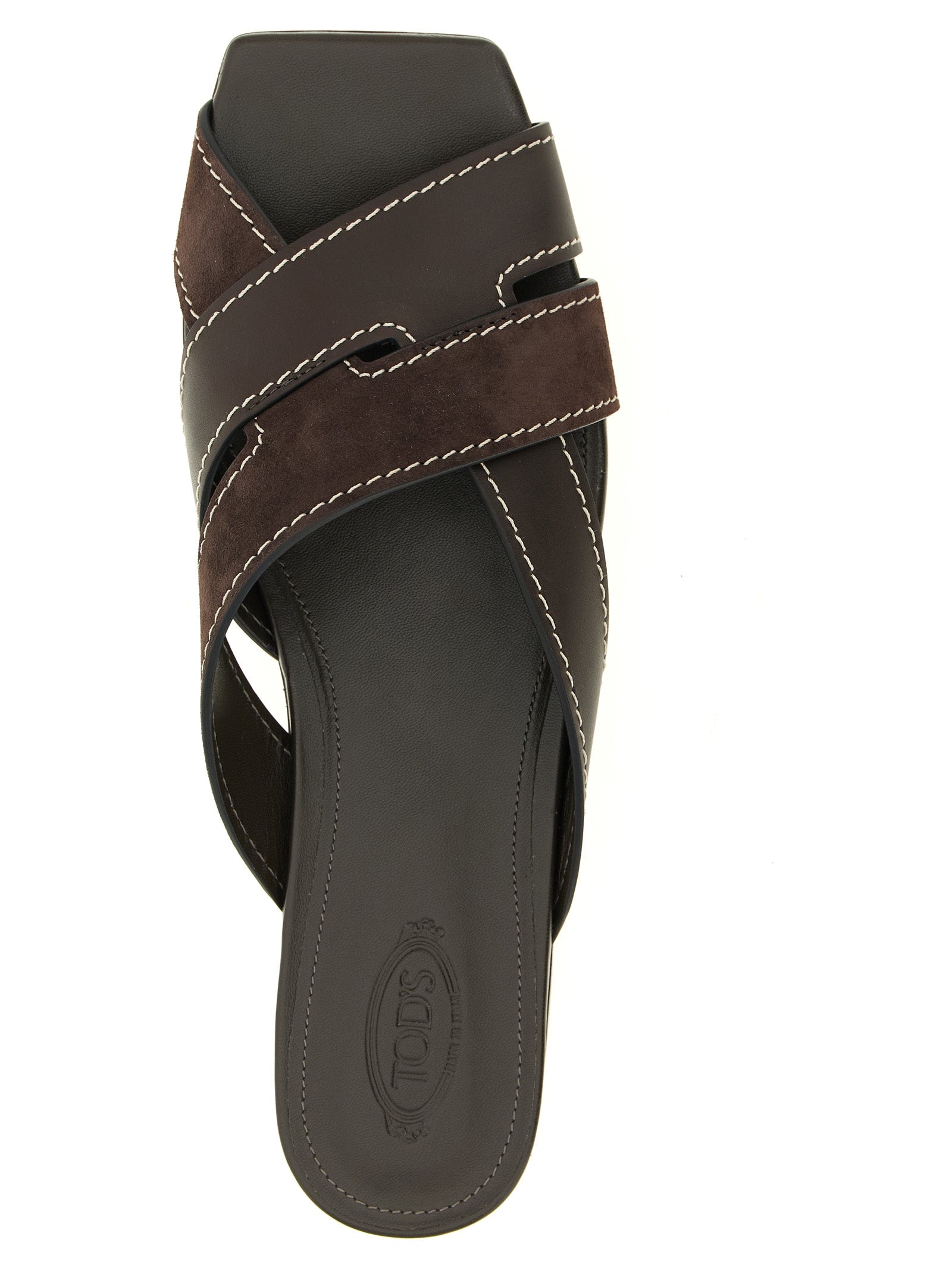 Tod's Brown Calfskin Women's Slides