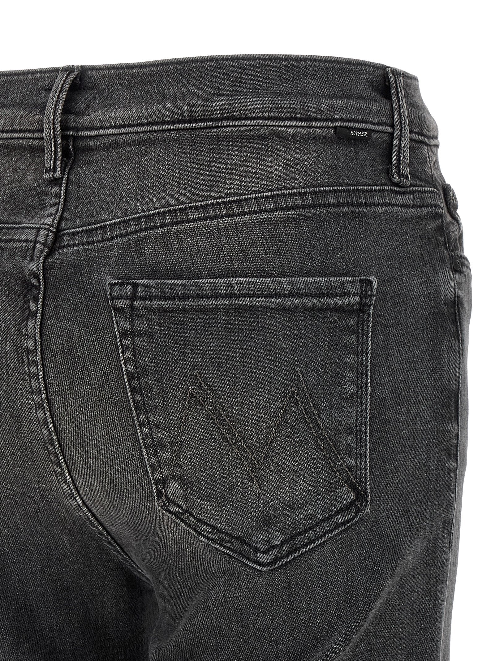 Mother Denim Gray Cotton Flared Women's Jeans