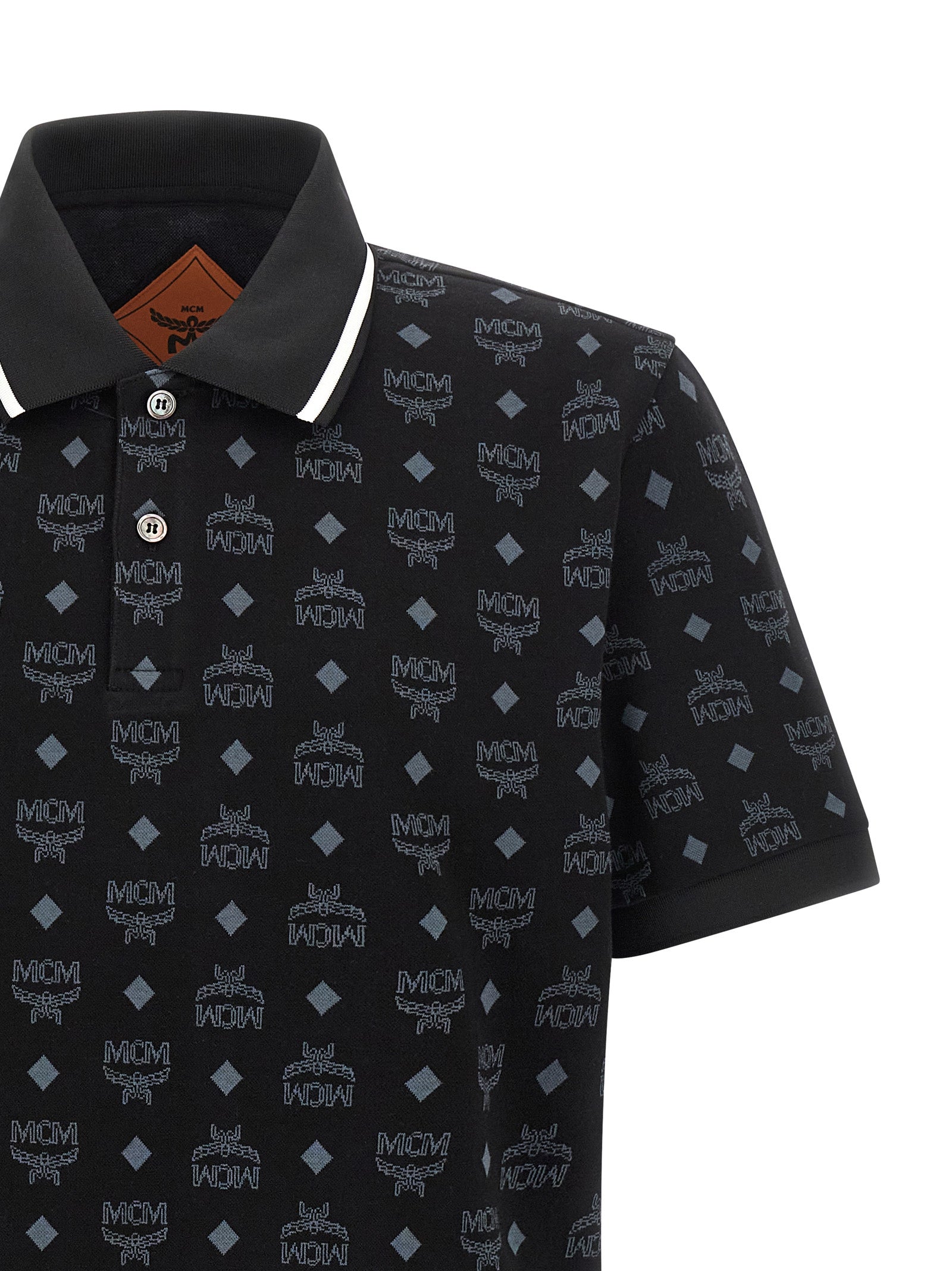 MCM Black Cotton Polo Men's Shirt
