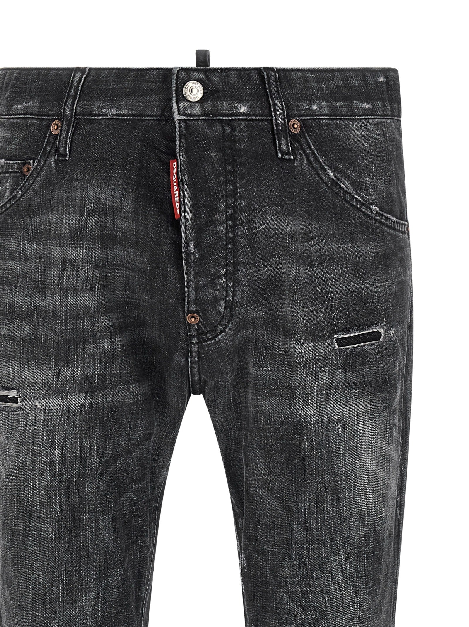 Dsquared² Black Cotton Jeans Men's Denim