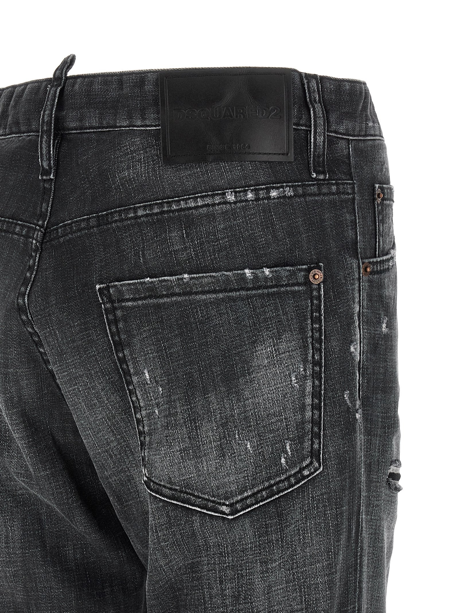 Dsquared² Black Cotton Jeans Men's Denim