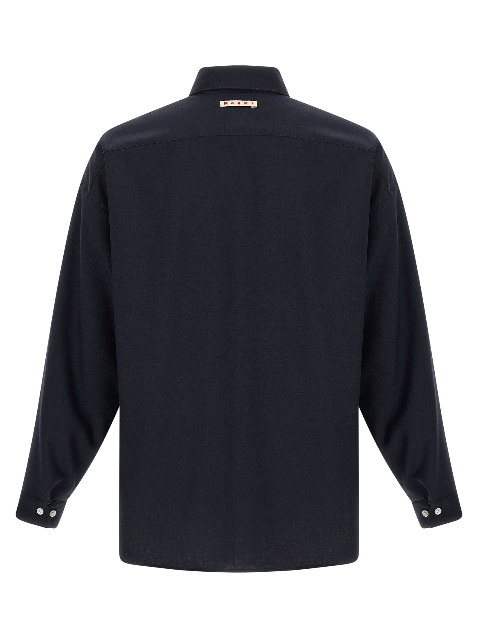 Marni Blue Virgin Wool Men's Blouse