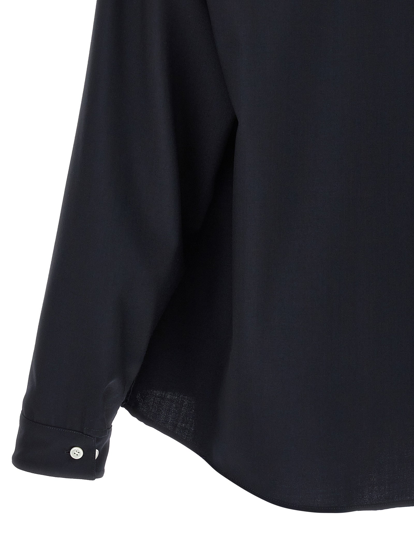 Marni Blue Virgin Wool Men's Blouse