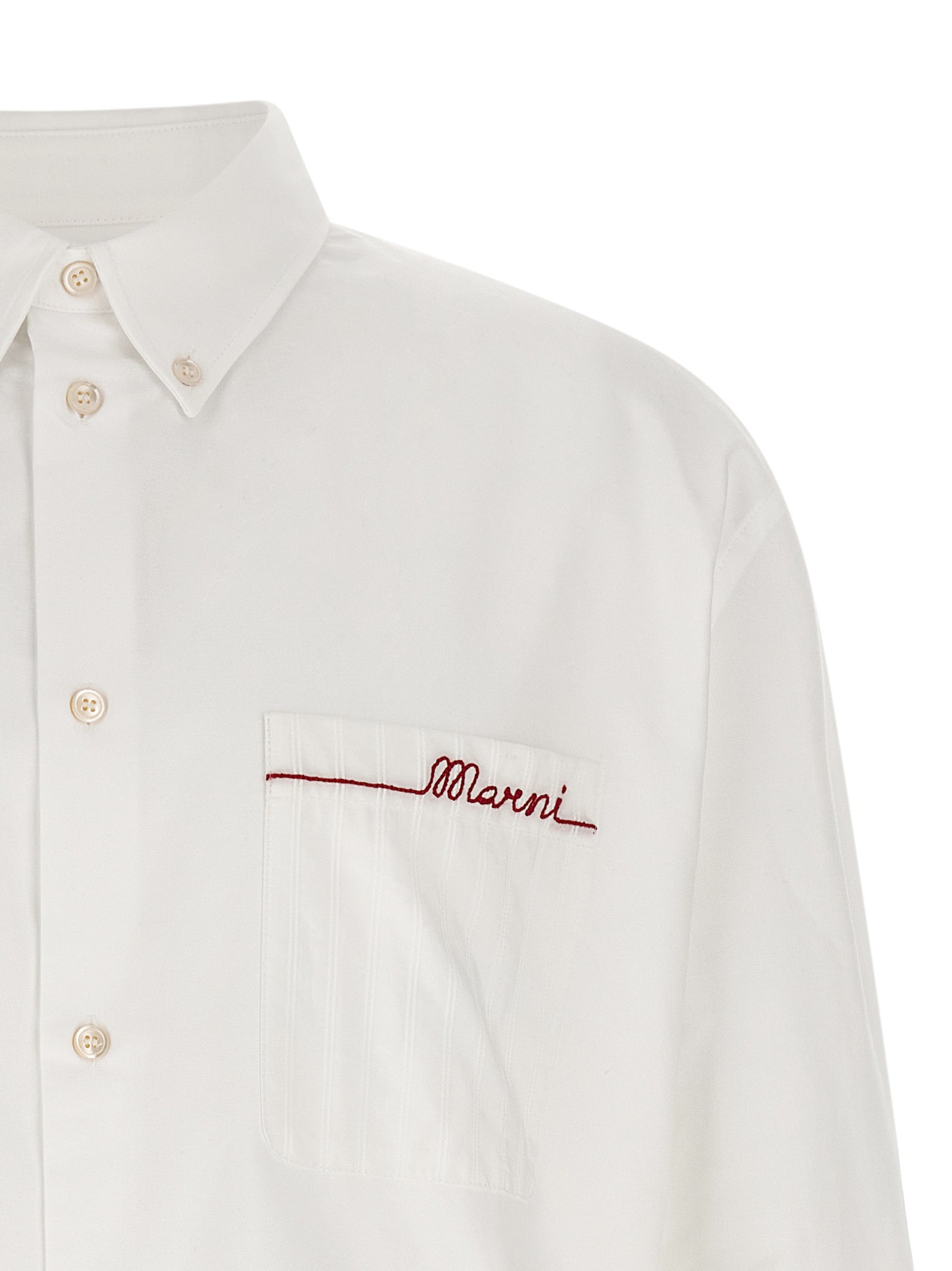 Marni White Cotton Men's Blouse