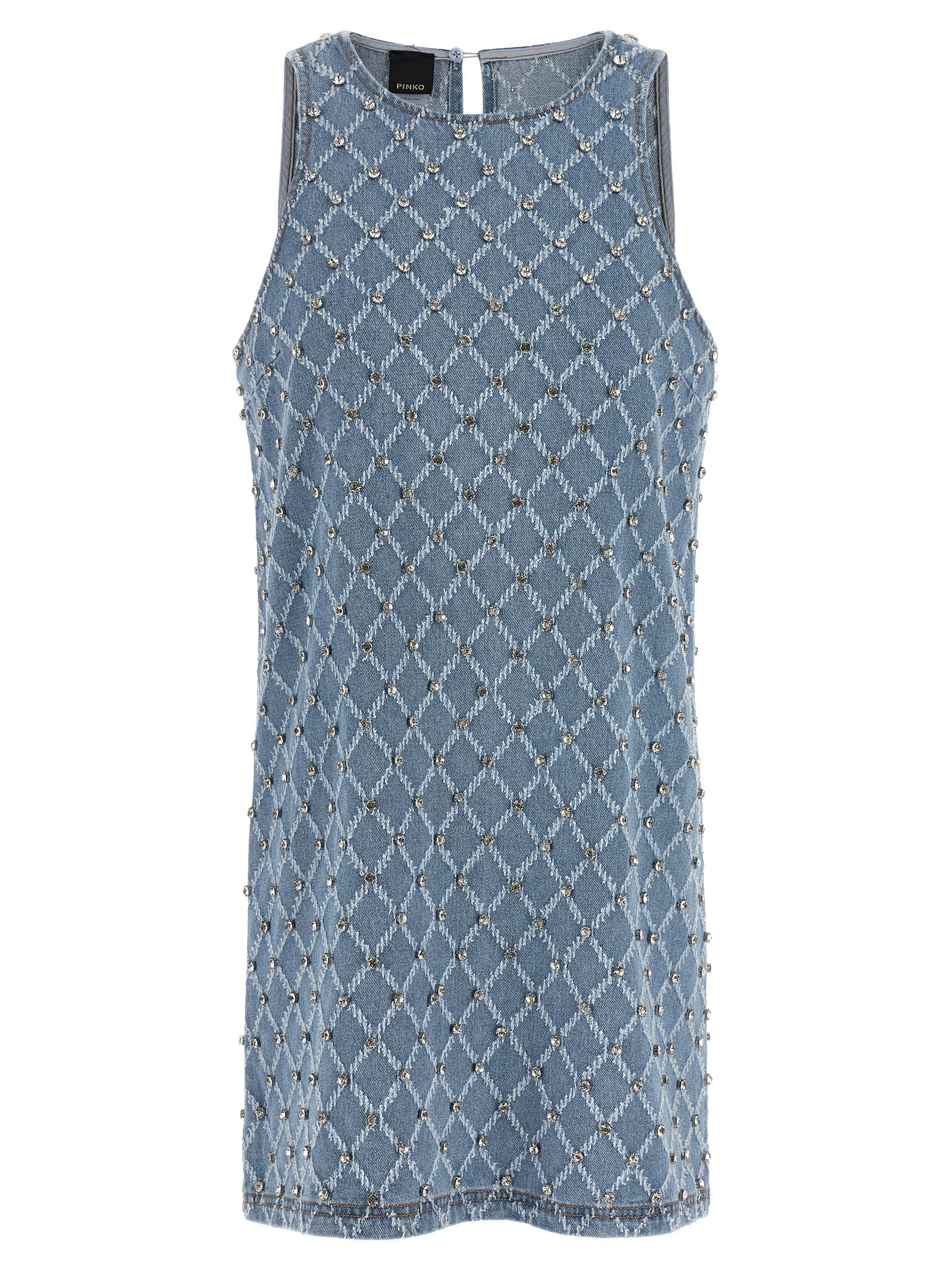 PINKO Blue Cotton Short Women's Dress