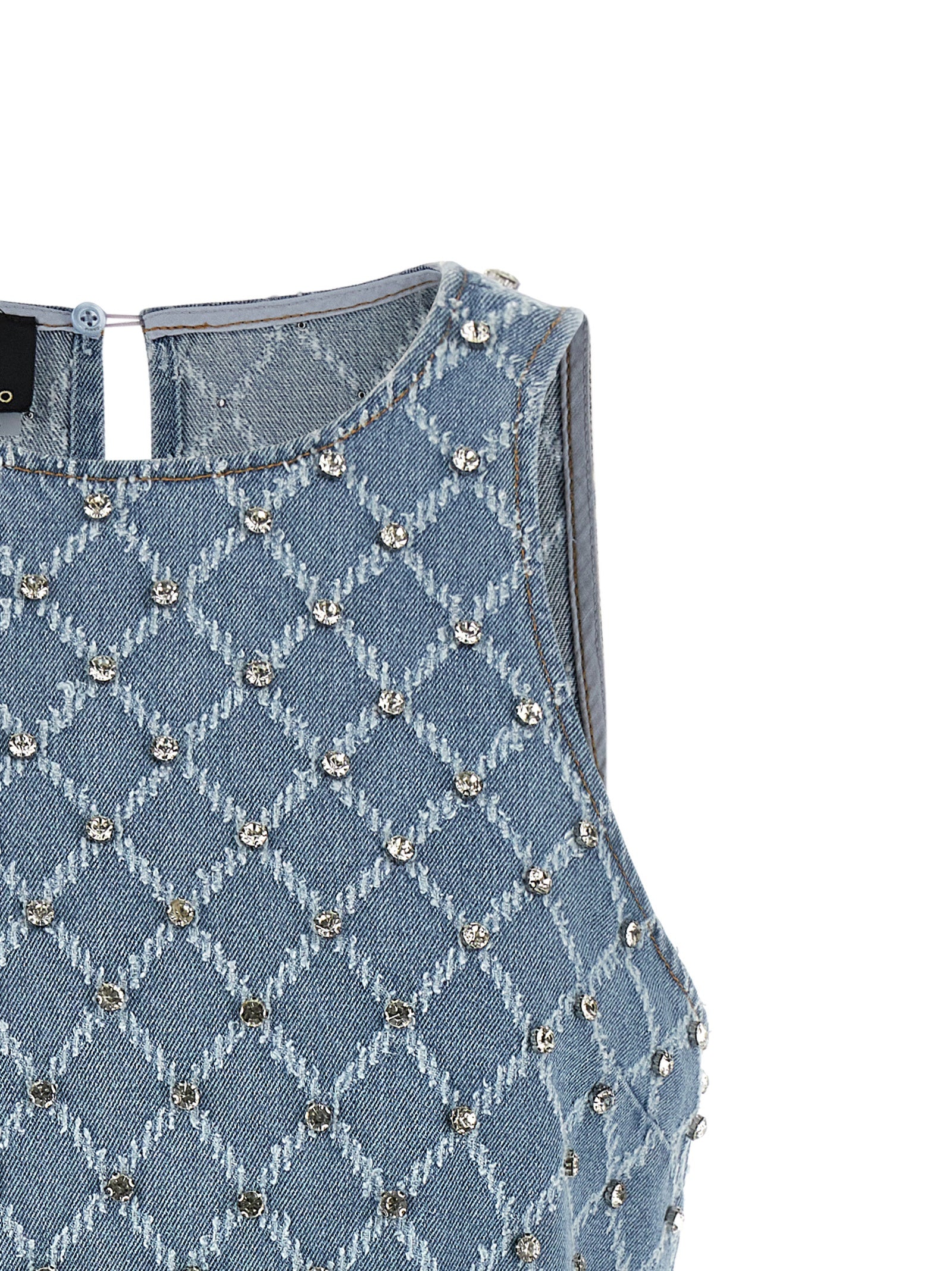 PINKO Blue Cotton Short Women's Dress