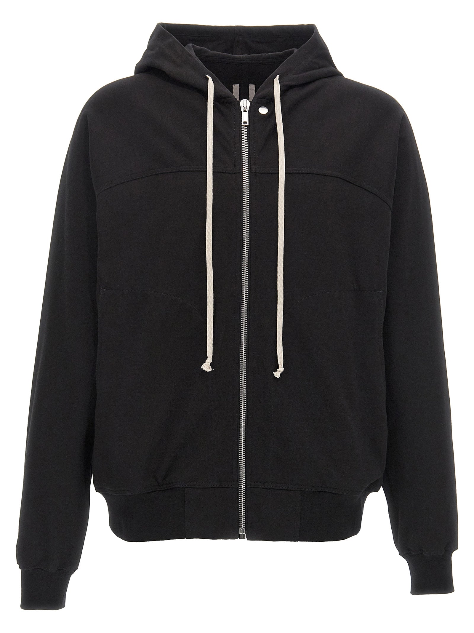 Rick Owens Black Cotton Men's Sweatshirt