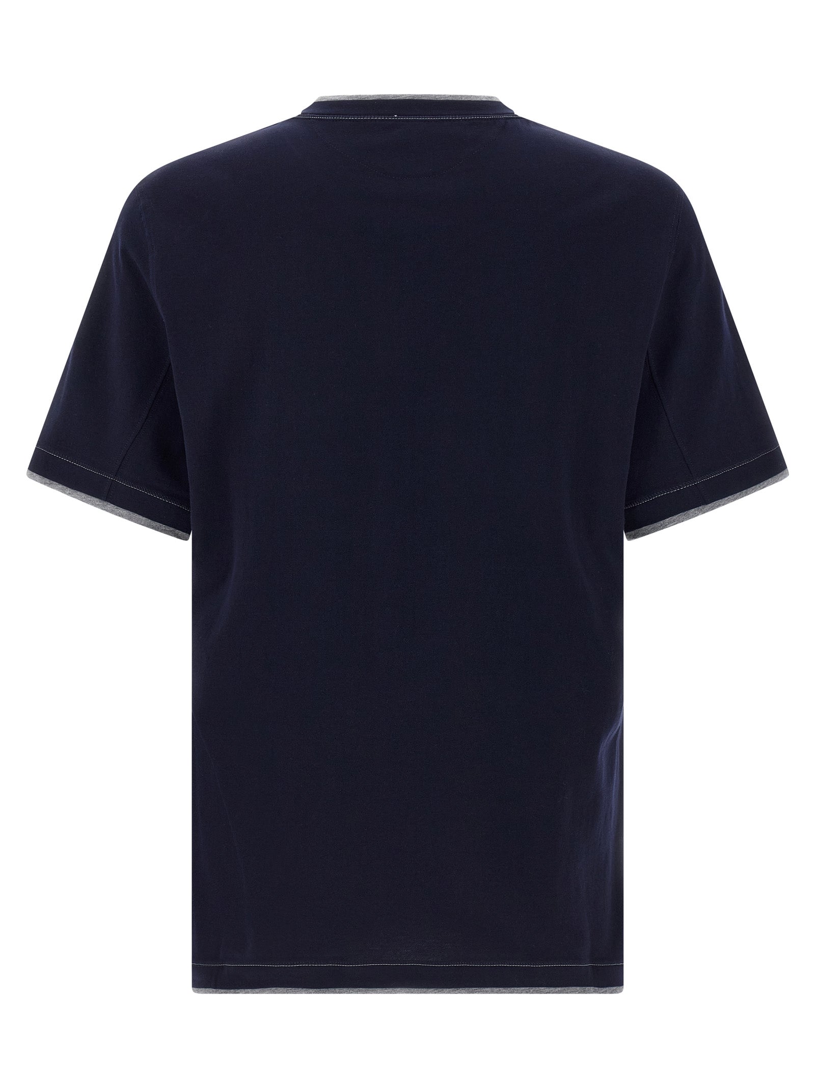 Brunello Cucinelli Blue Cotton Men's T-Shirt