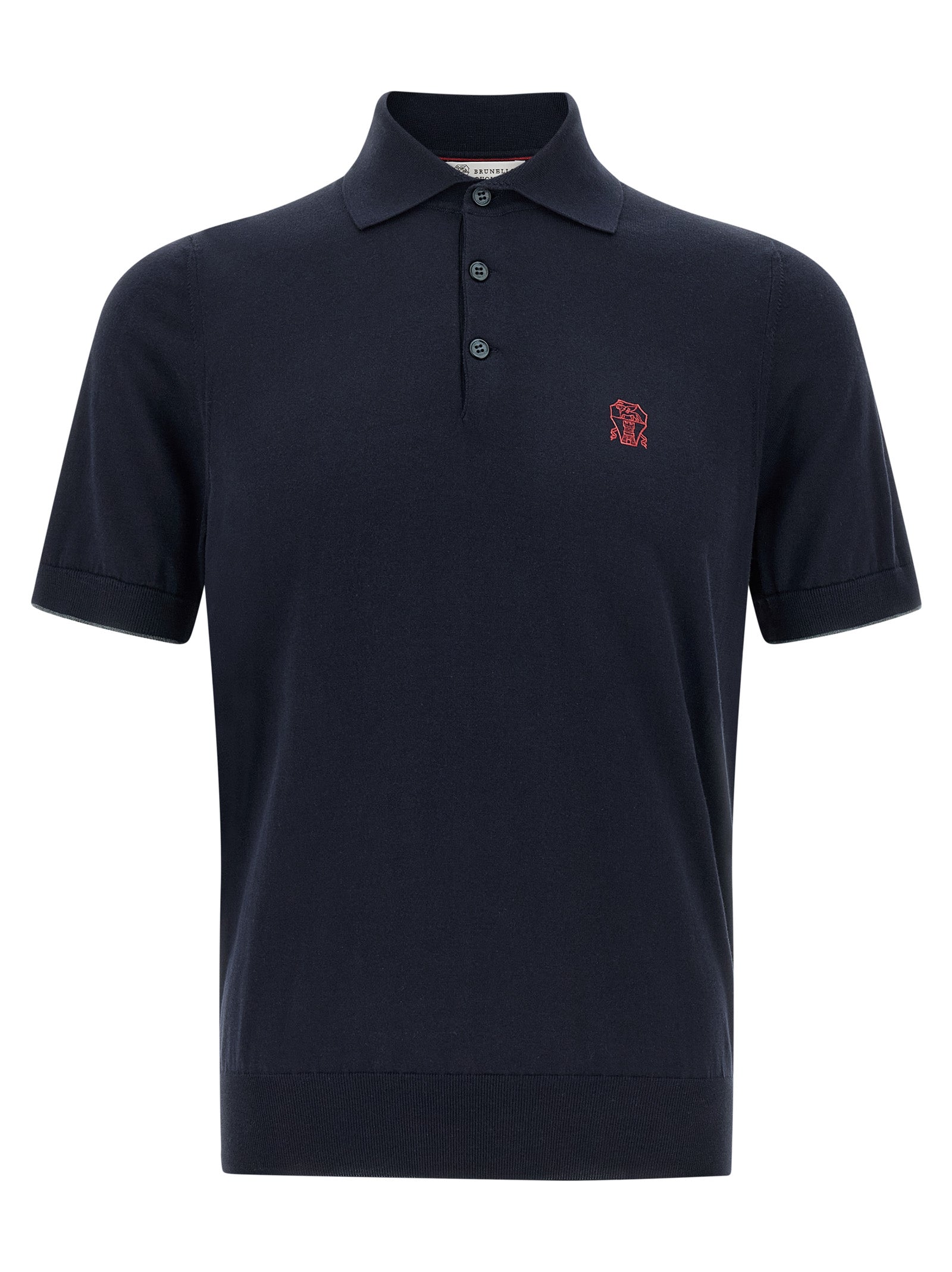 Brunello Cucinelli Blue Cotton Polo Men's Shirt