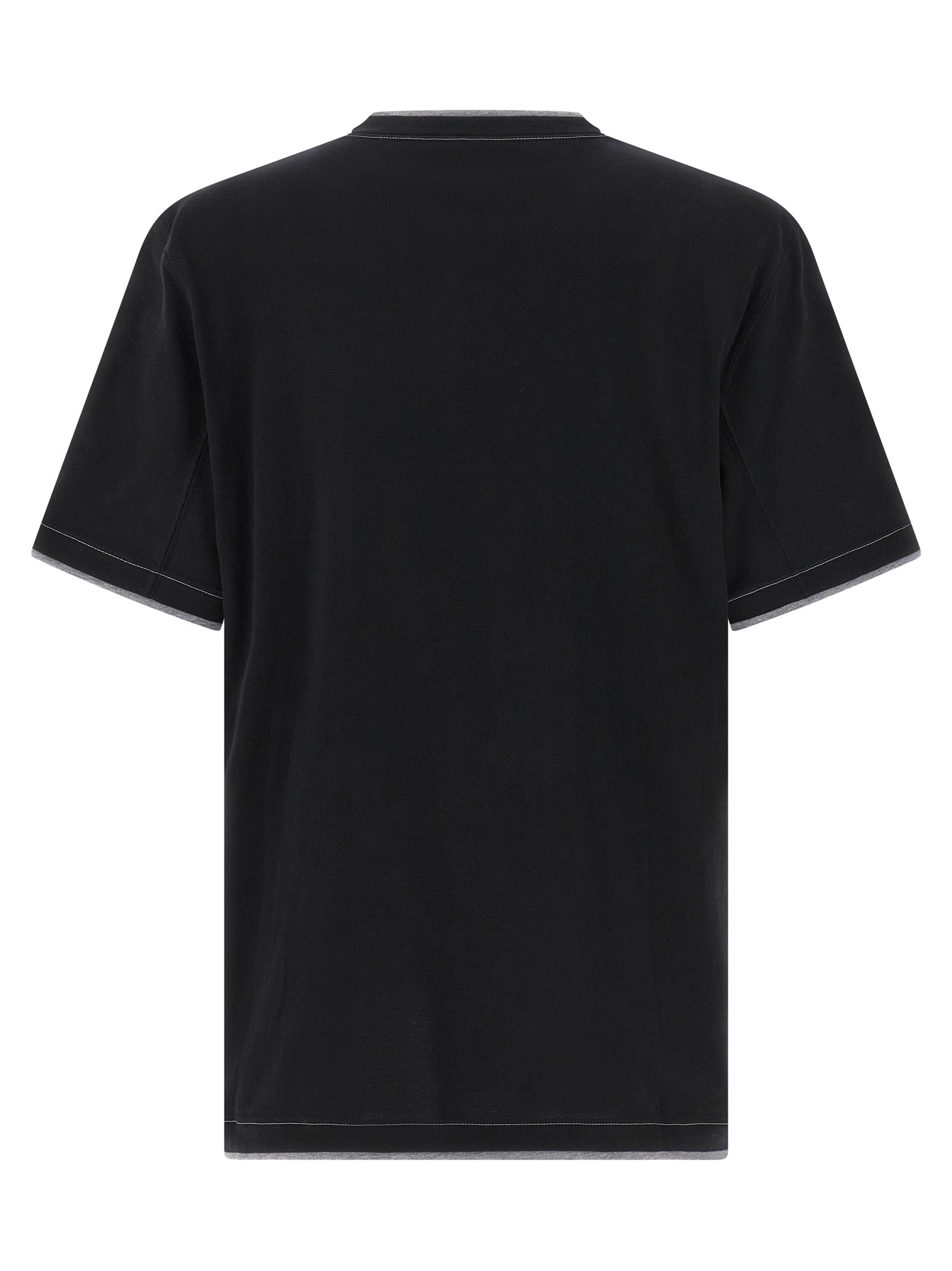 Brunello Cucinelli Black Cotton Men's T-Shirt