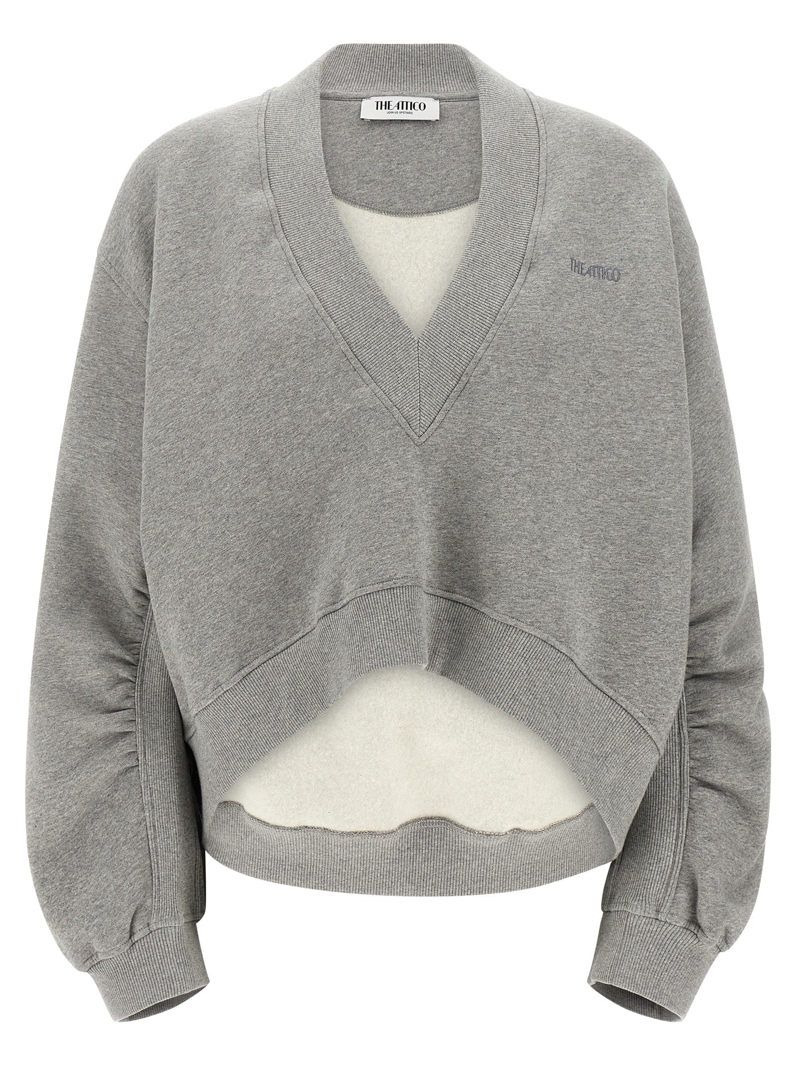 The Attico Gray Cotton Women's Sweatshirt