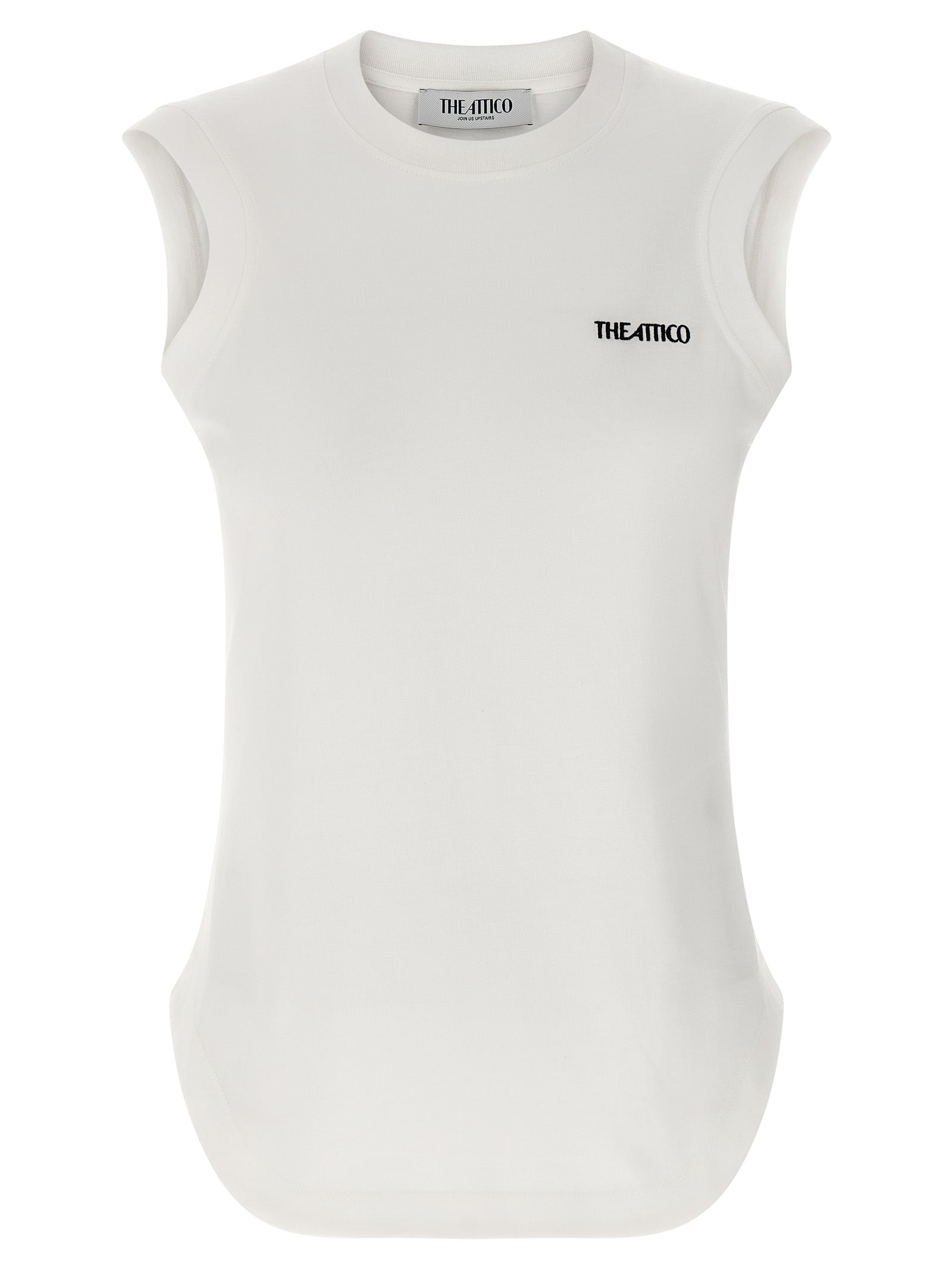 The Attico White Cotton Sleeveles Women's T-Shirt