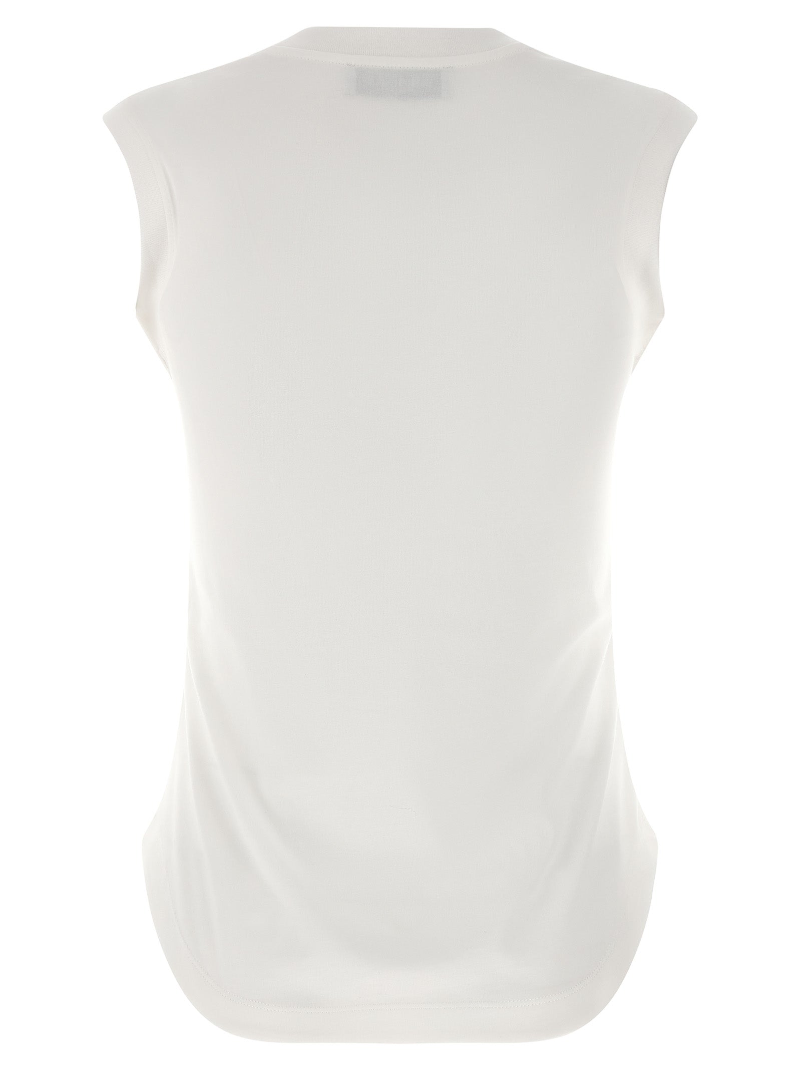 The Attico White Cotton Sleeveles Women's T-Shirt