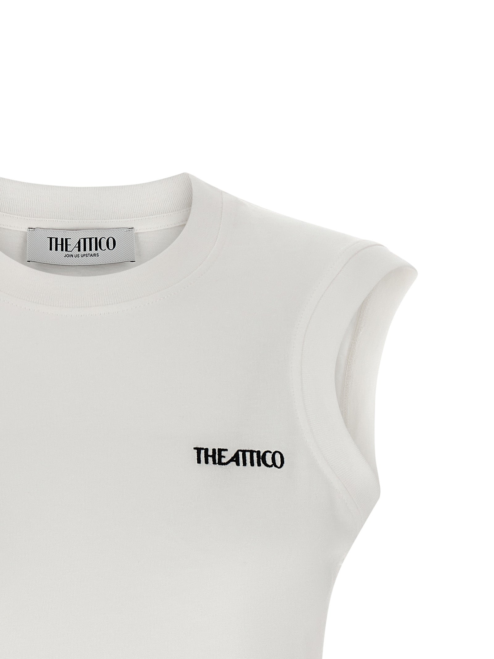 The Attico White Cotton Sleeveles Women's T-Shirt