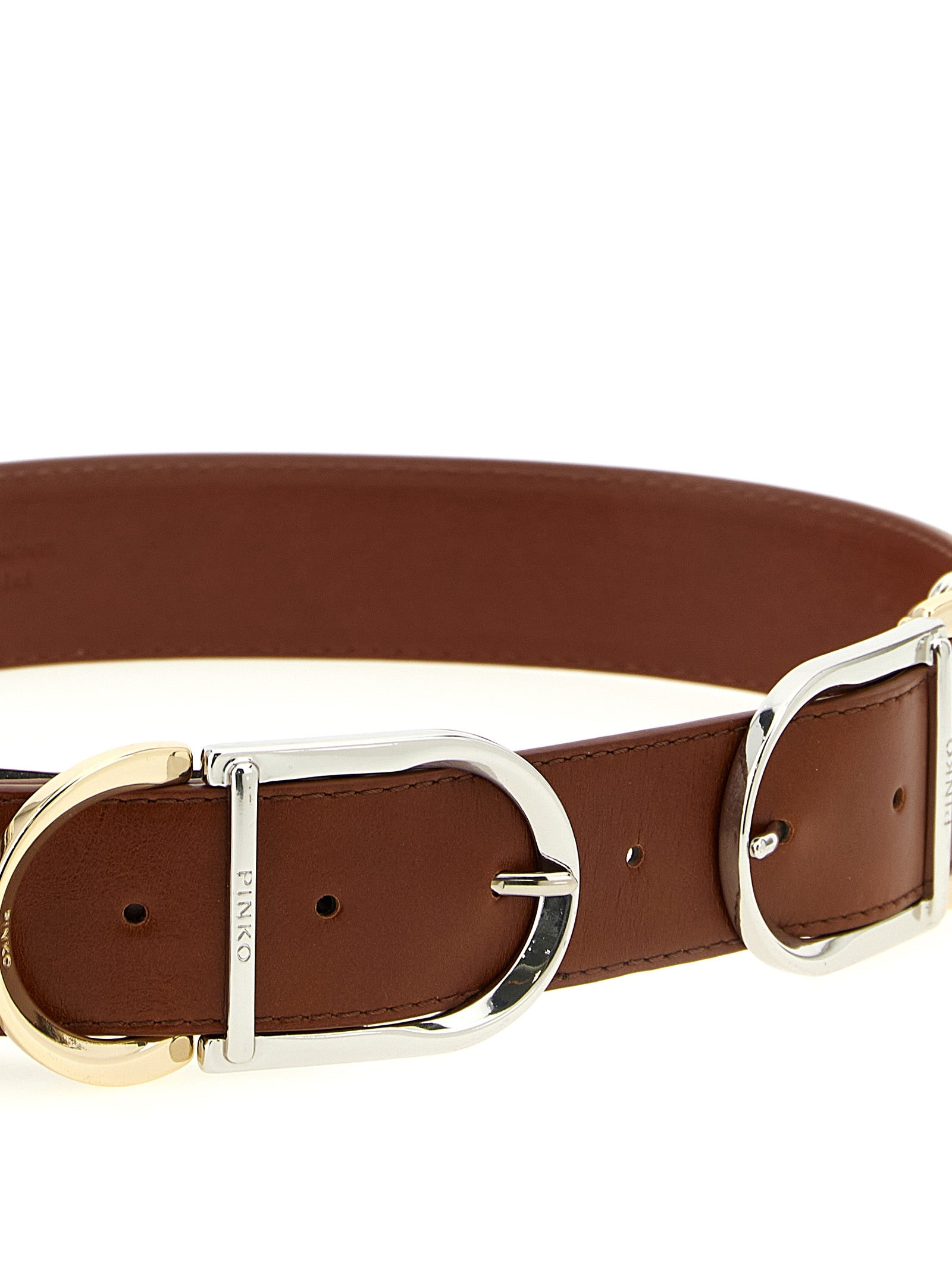 PINKO Brown Lamb Leather Regular Women's Belt