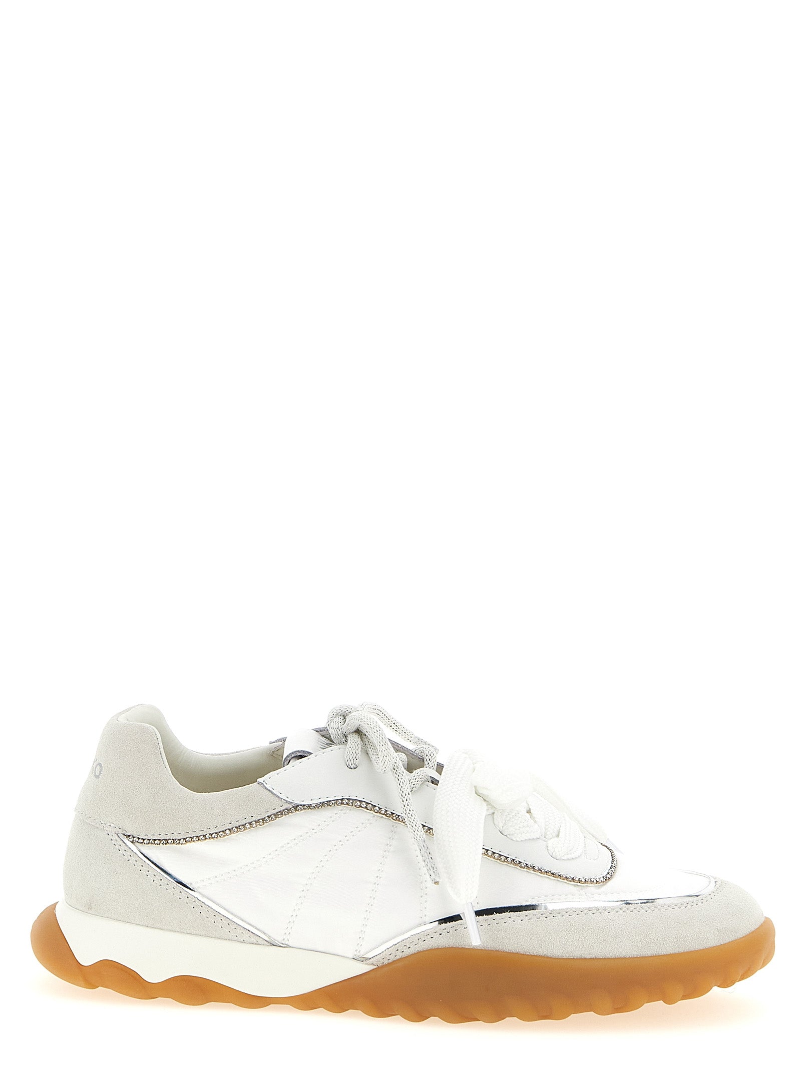 PINKO White Calfskin Athletic Women's Sneakers