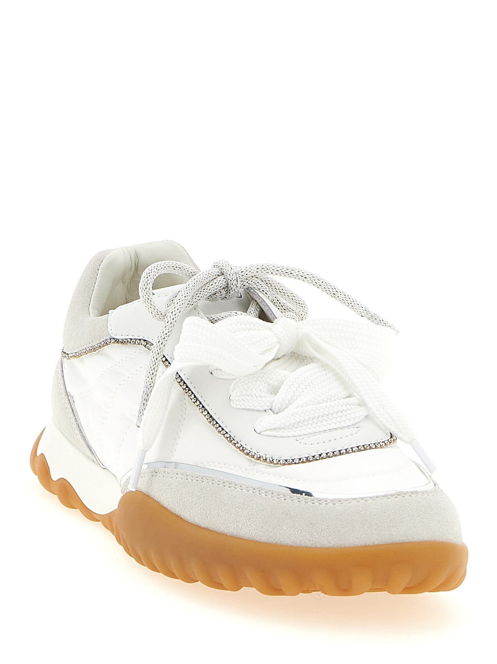 PINKO White Calfskin Athletic Women's Sneakers