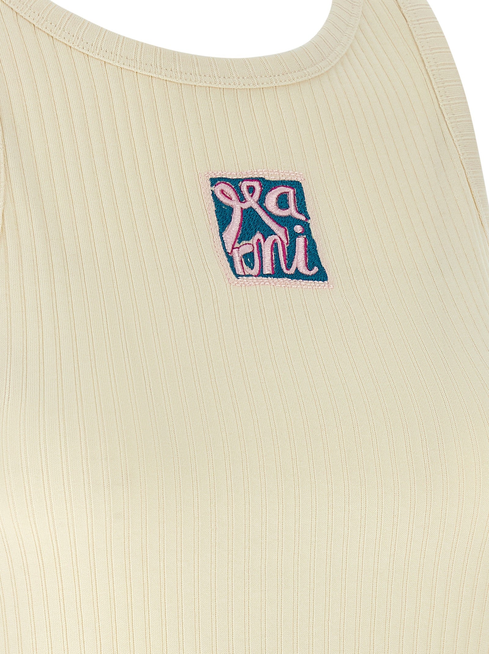 Marni Beige Cotton Tank Women's Tops