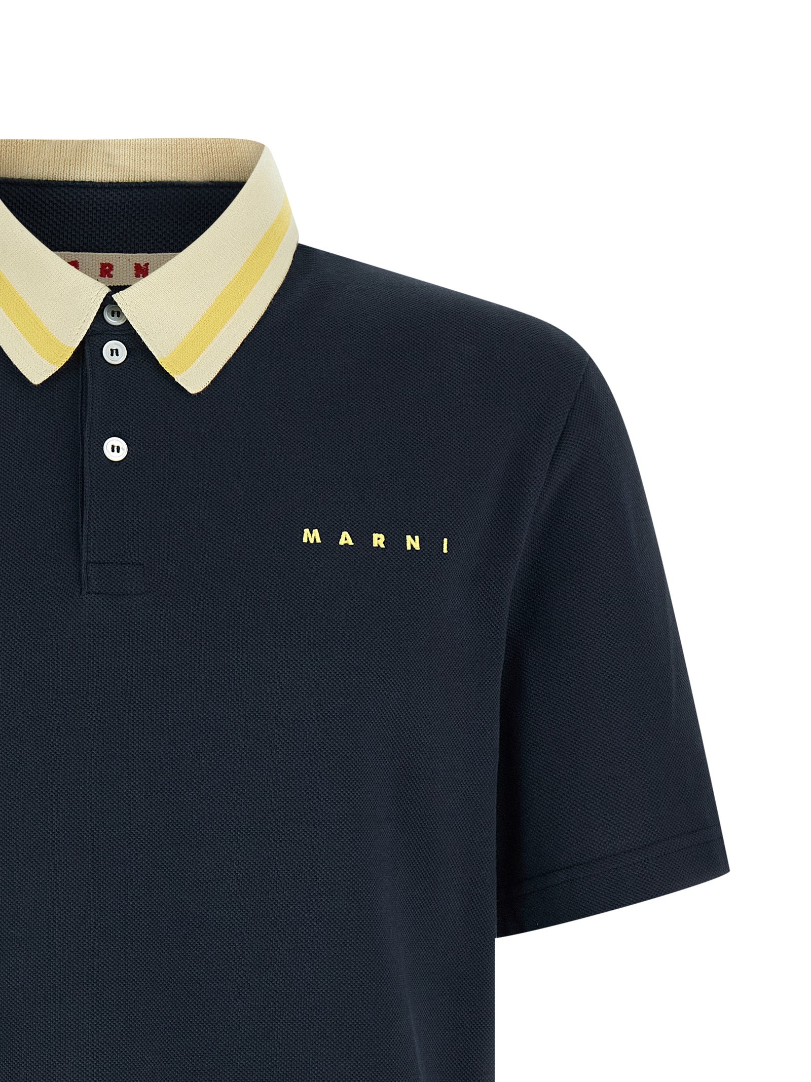 Marni Blue Cotton Polo Men's Shirt