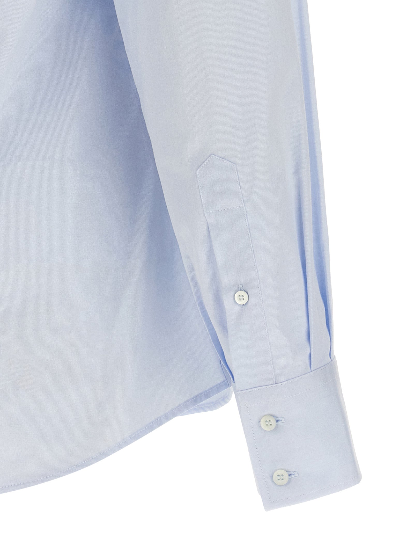 Brunello Cucinelli Blue Cotton Men's Blouse