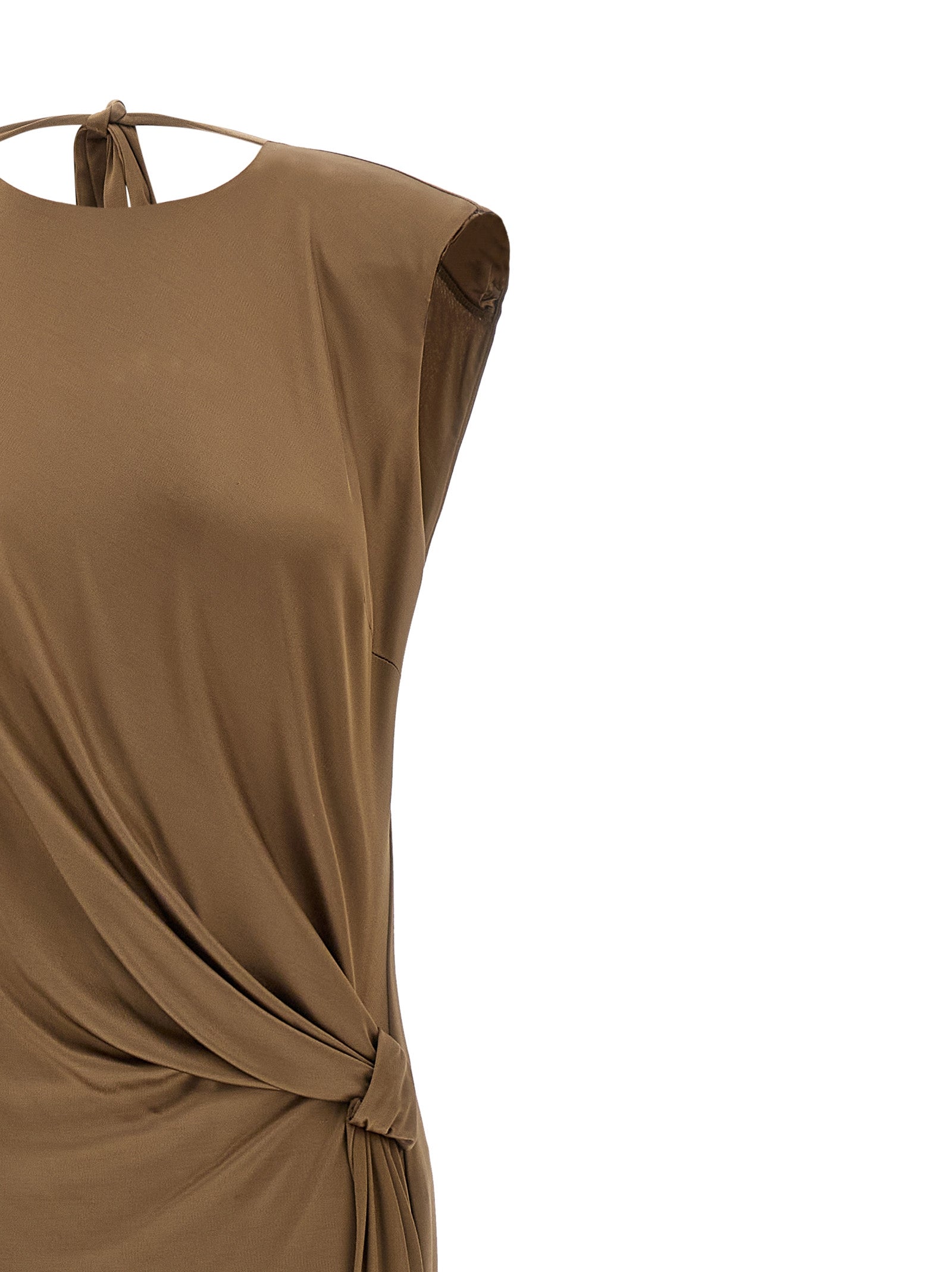 Elisabetta Franchi Beige Viscose Long Women's Dress