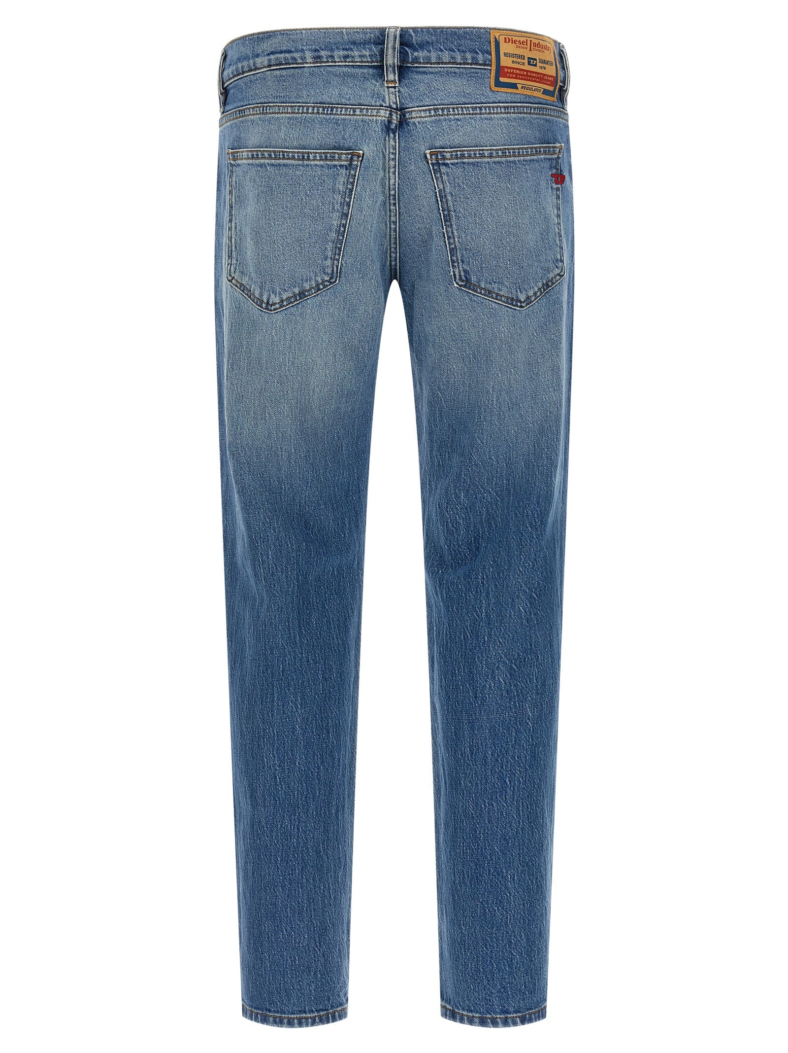 Diesel Blue Cotton Straight-Leg Men's Jeans