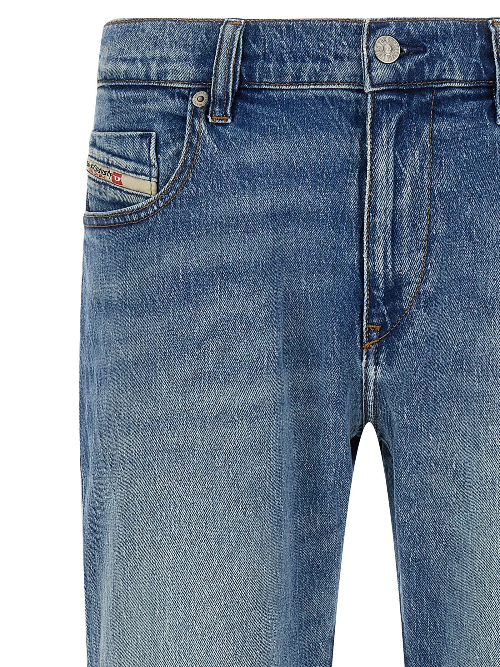 Diesel Blue Cotton Straight-Leg Men's Jeans