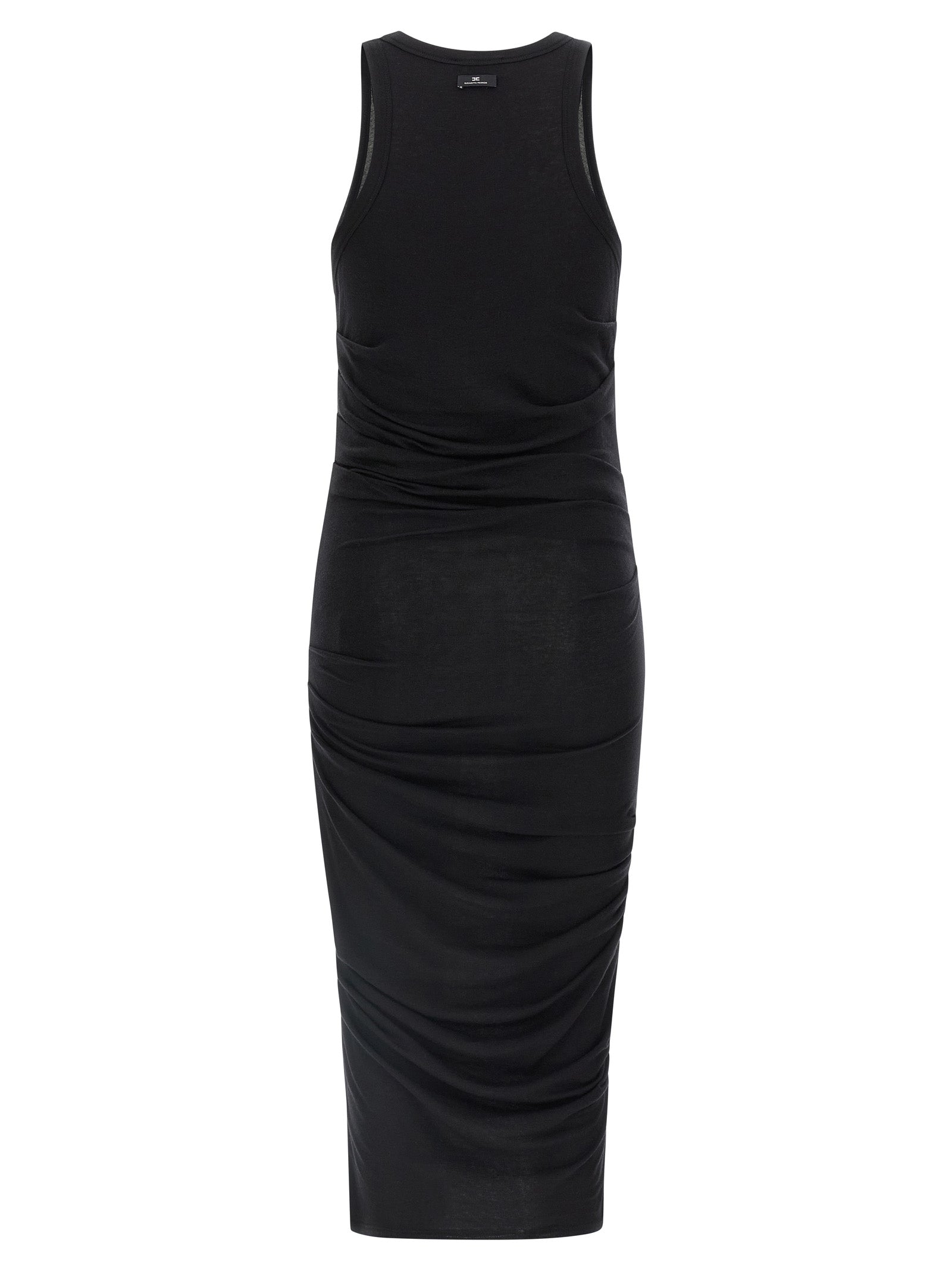 Elisabetta Franchi Black Lycra Midi Women's Dress