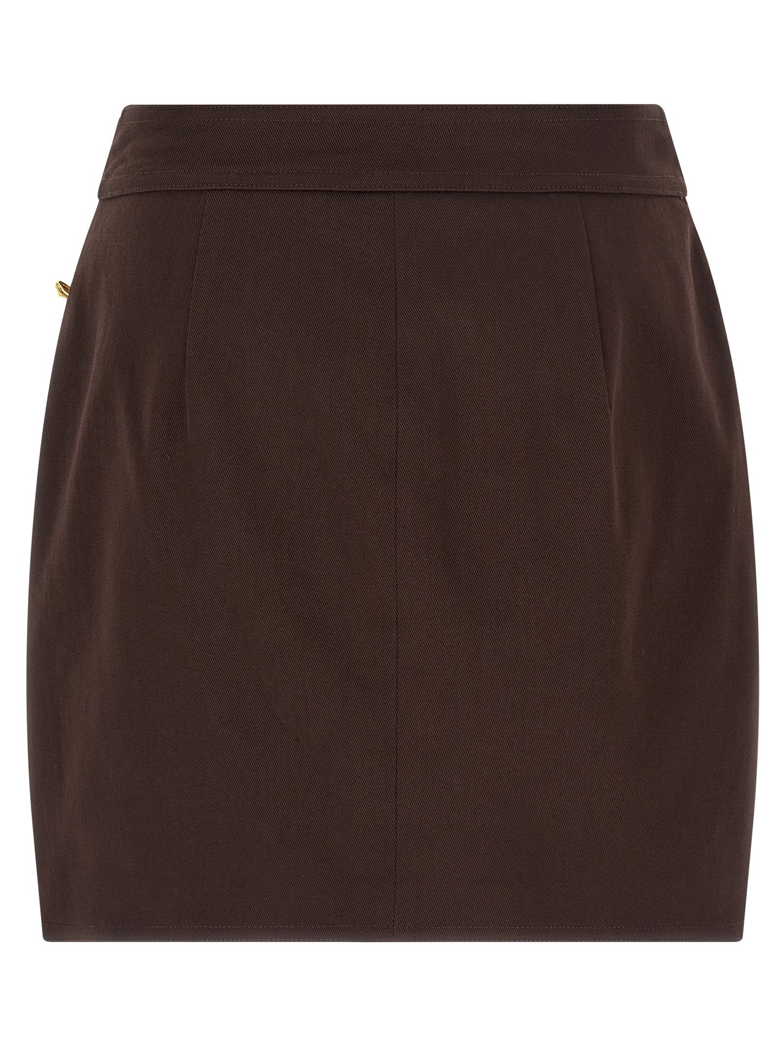 Elisabetta Franchi Brown Cotton Long Women's Skirt