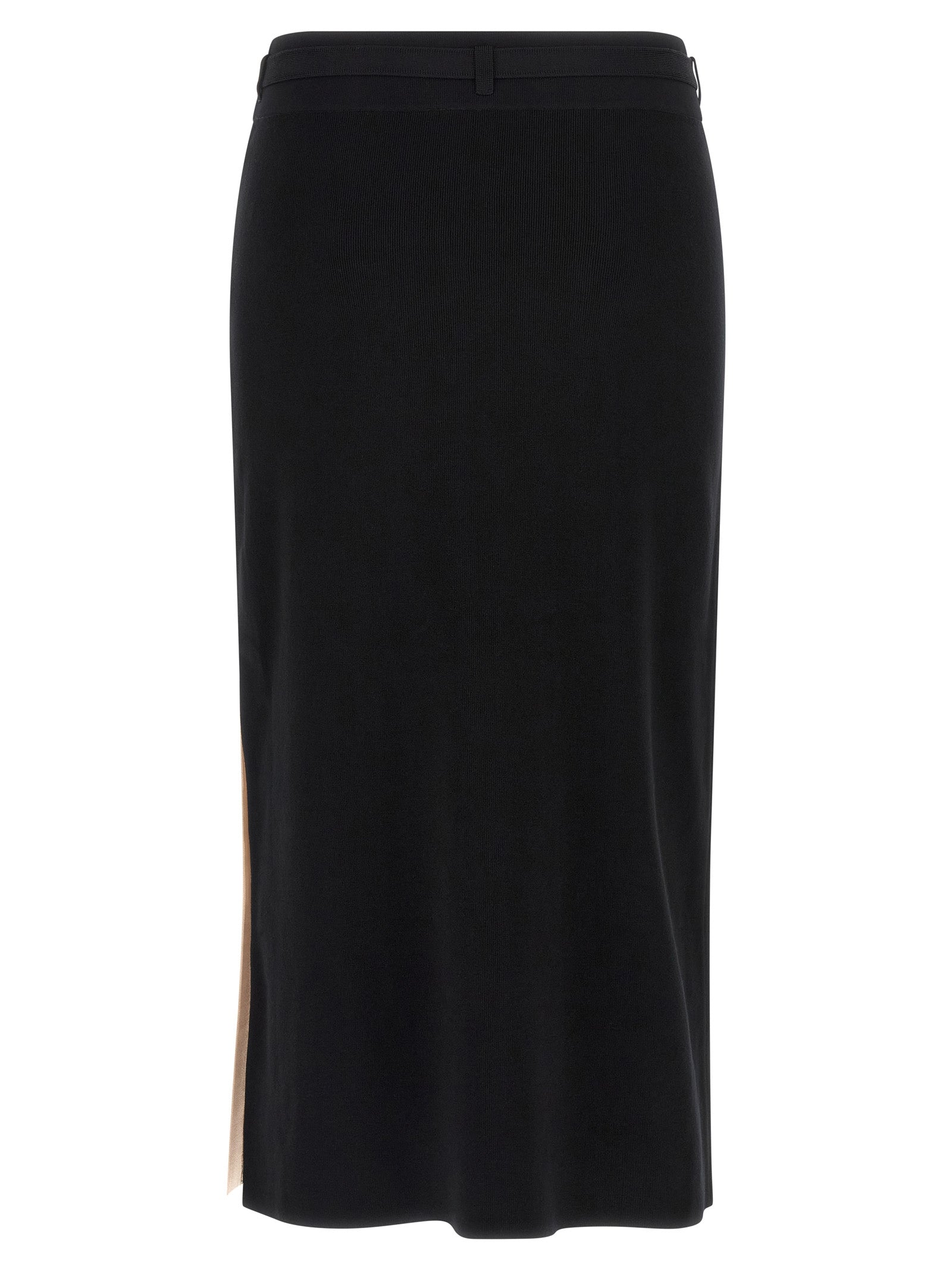 Elisabetta Franchi Black Viscose Midi Women's Skirt