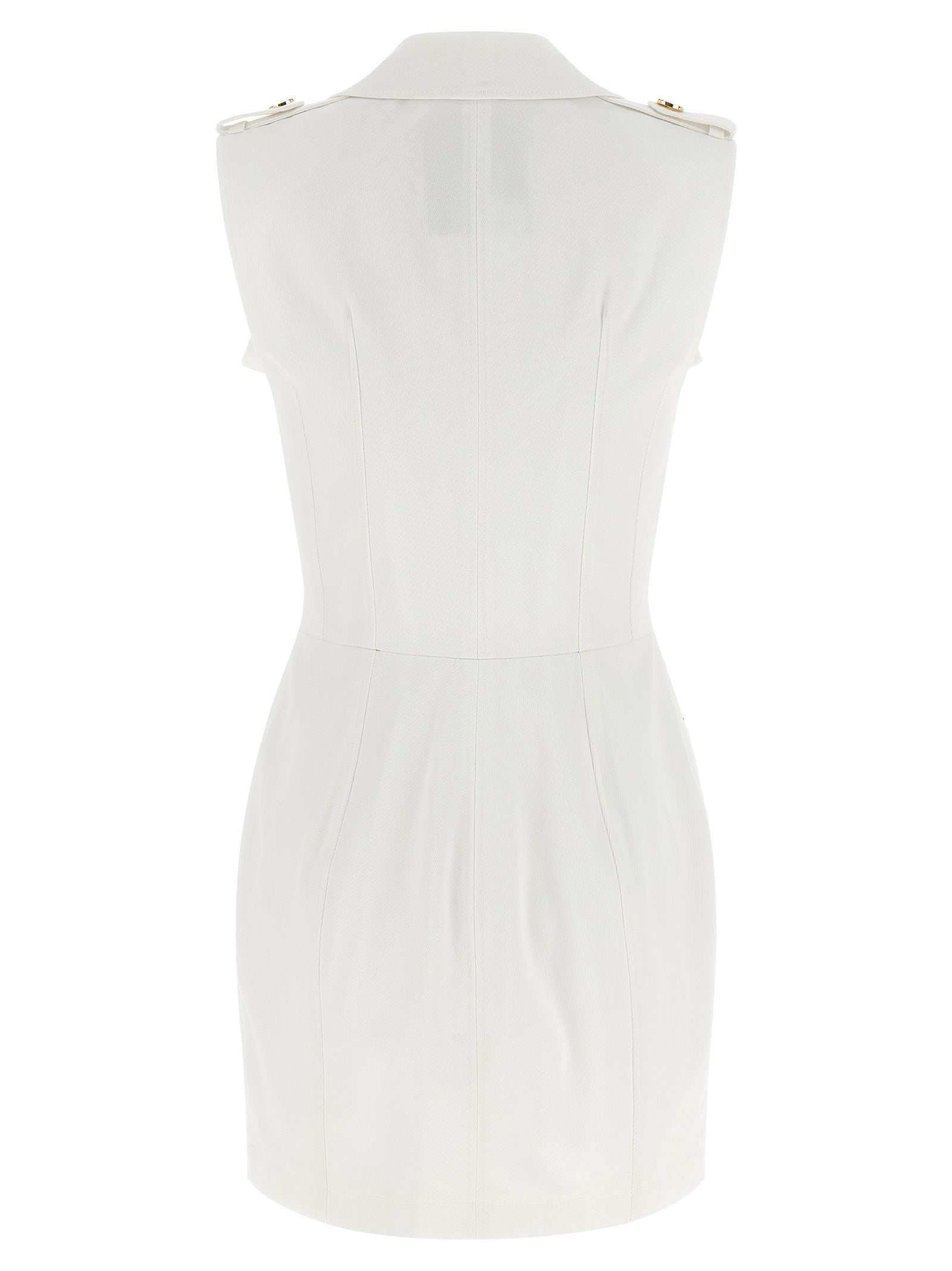 Elisabetta Franchi White Cotton Short Women's Dress