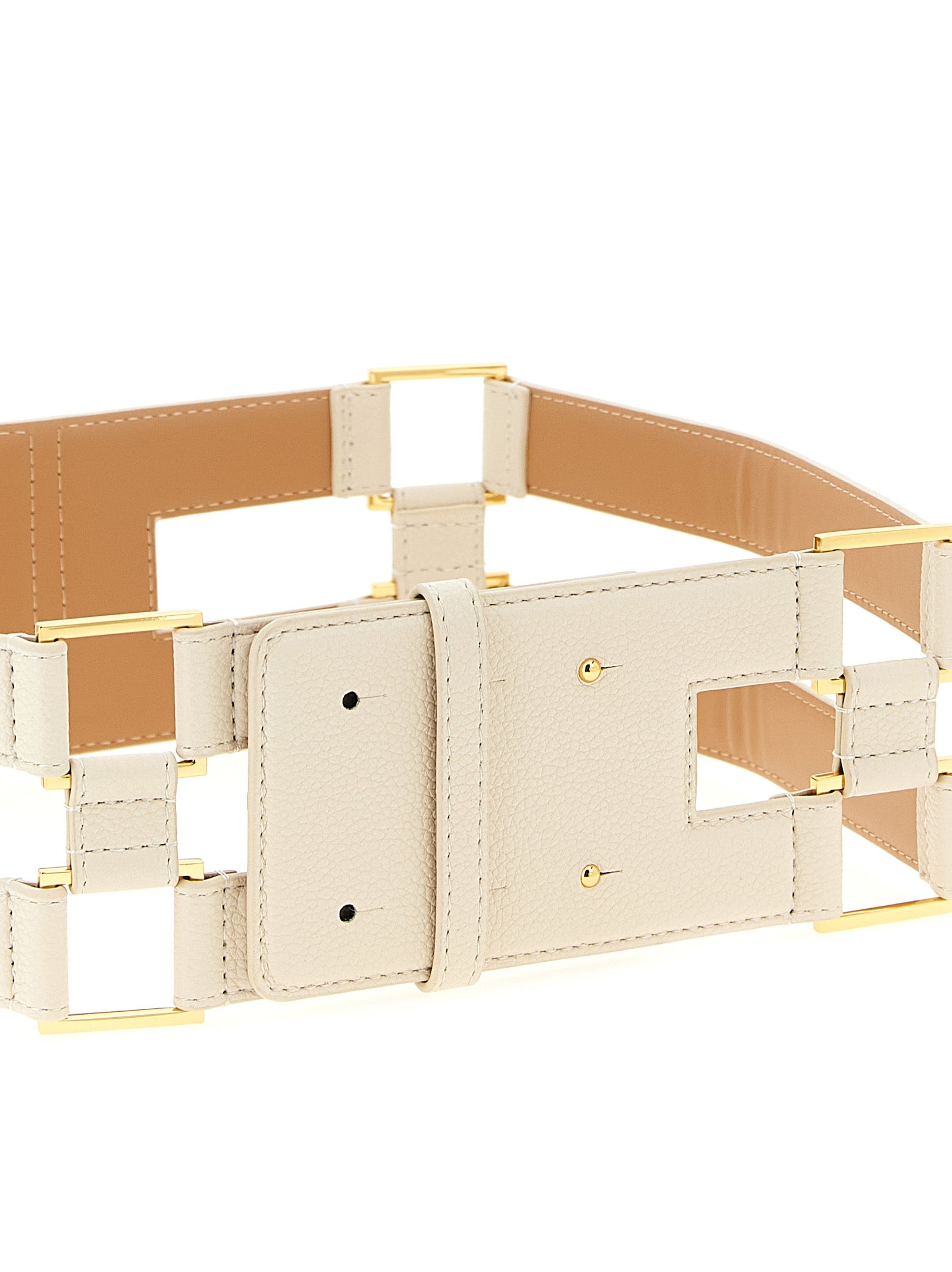 Elisabetta Franchi White Polyethylene Regular Women's Belt