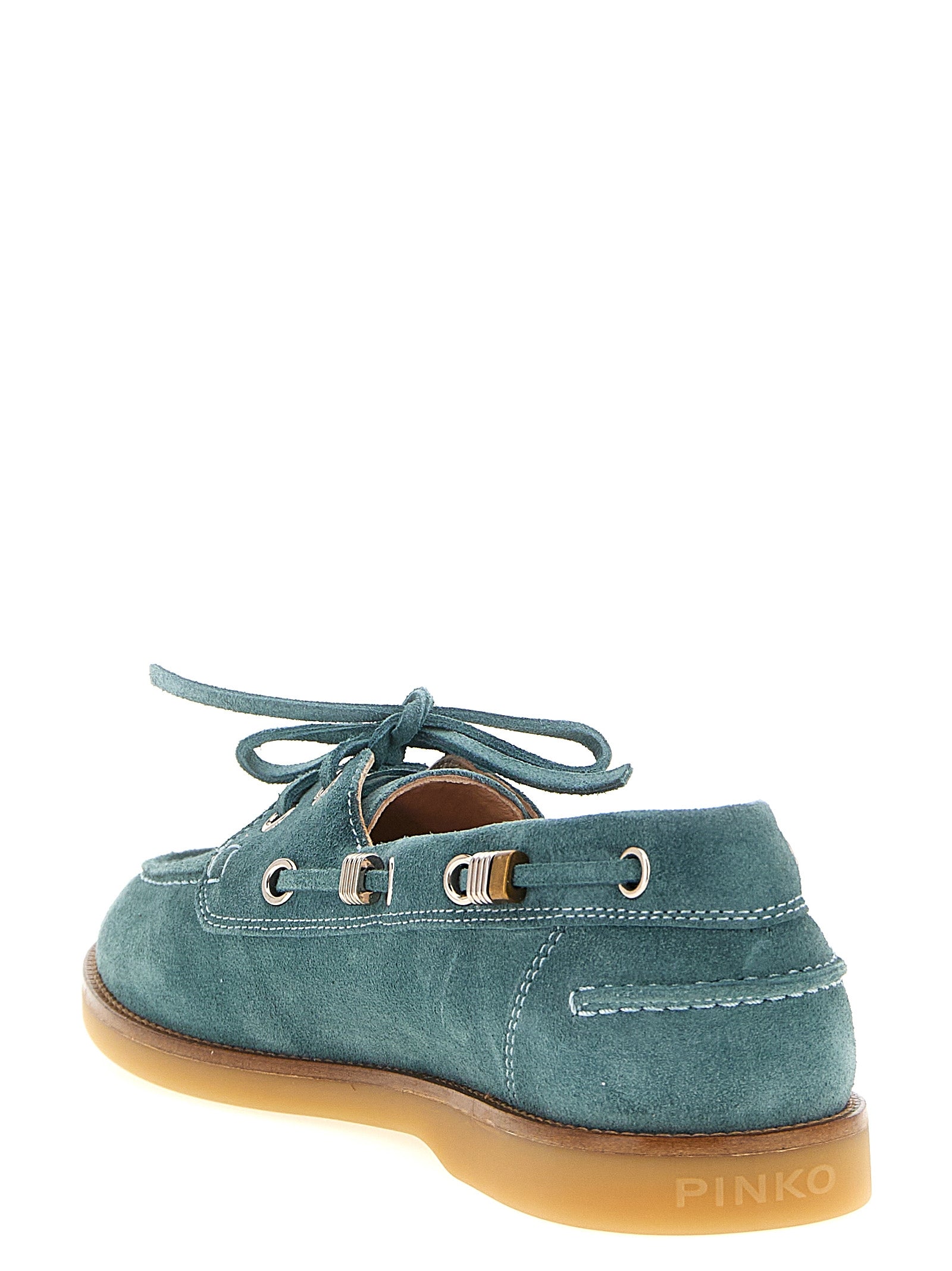 PINKO Blue Calfskin Women's Moccassin