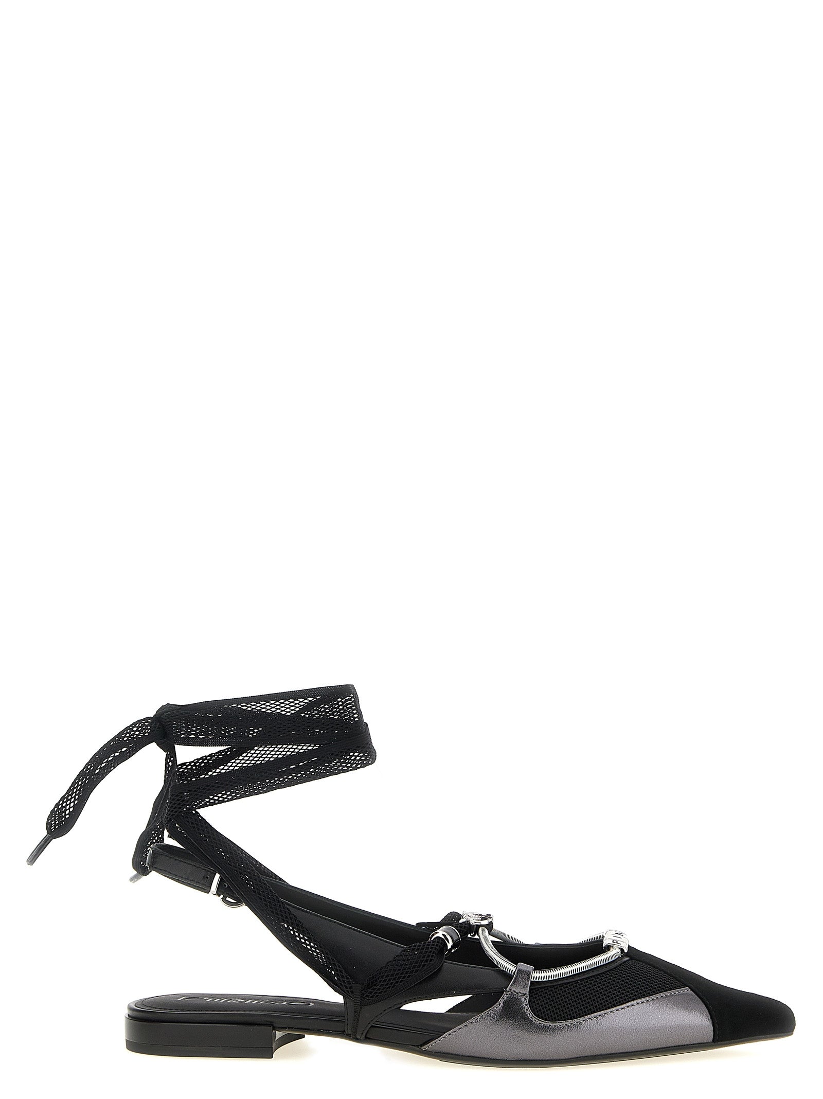 PINKO Black Leather Ballet Women's Flats