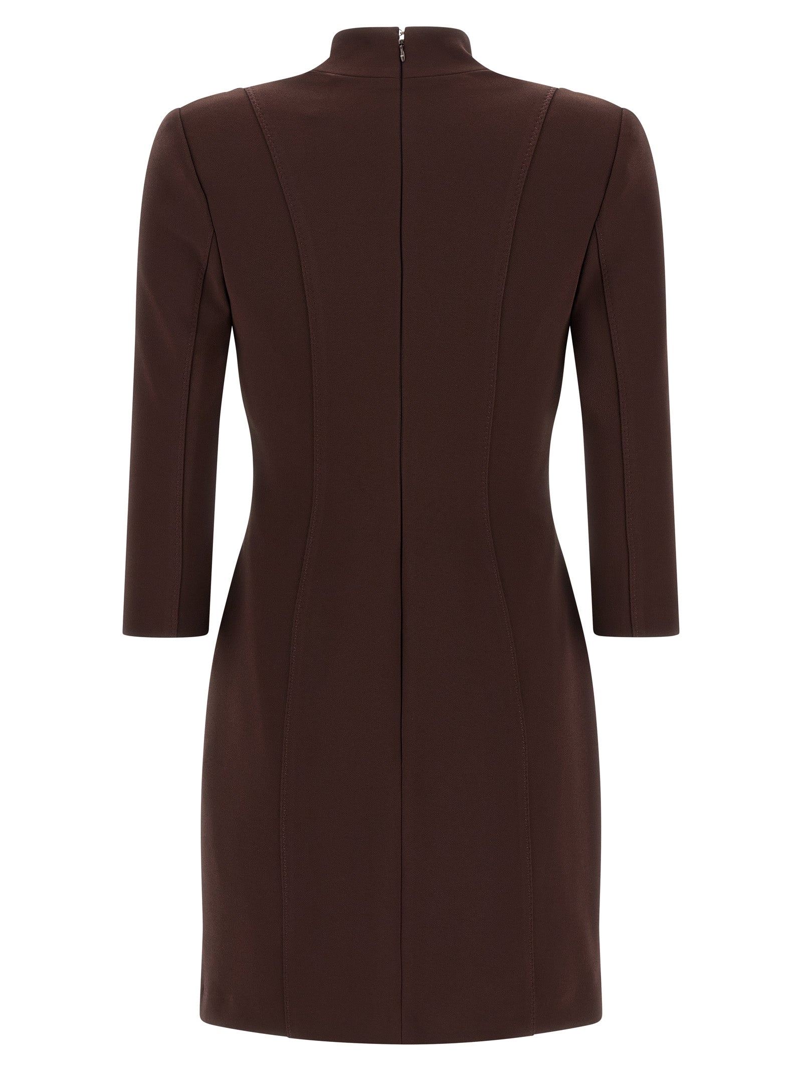 Elisabetta Franchi Brown Polyester Short Women's Dress