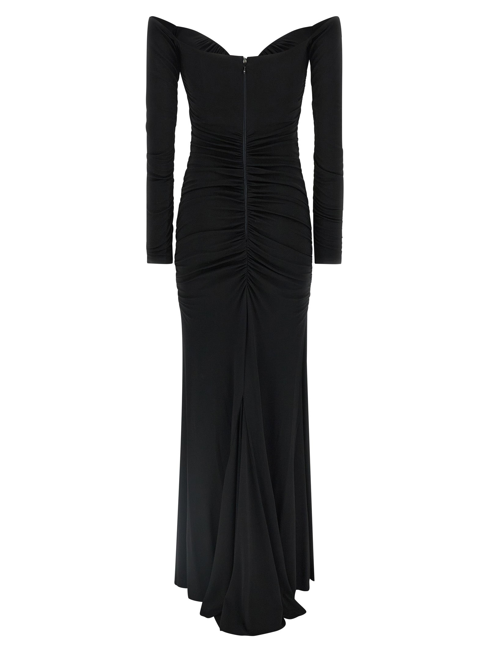 Elisabetta Franchi Black Viscose Long Women's Dress